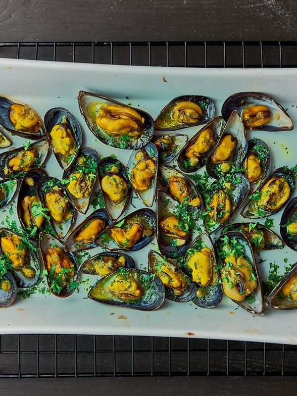 Gratinerte blåskjell