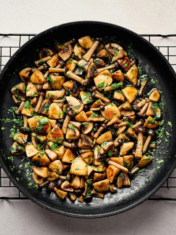 Stekt sopp med estragon