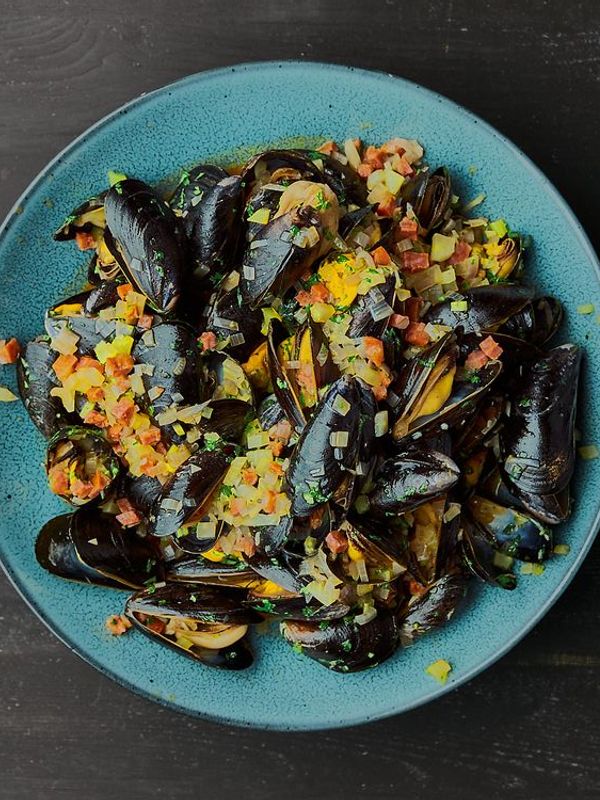 Blåskjell, chorizo og fennikel