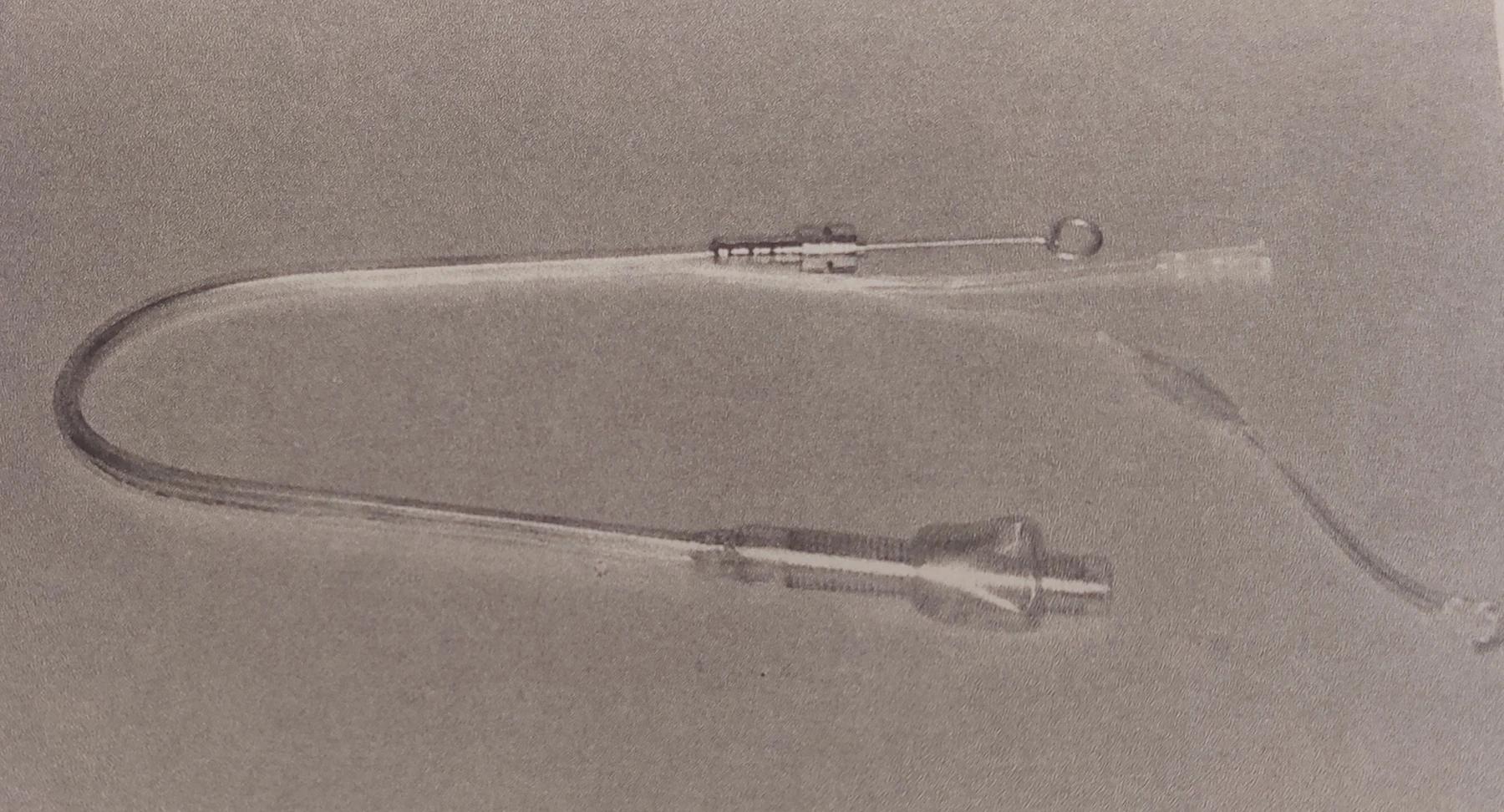 Three-millimetre intubation tube for injection ventilation.