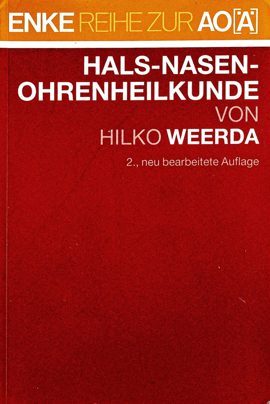 Cover of Hilko Weerda’s specialist book Hals-Nasen-Ohrenheilkunde.