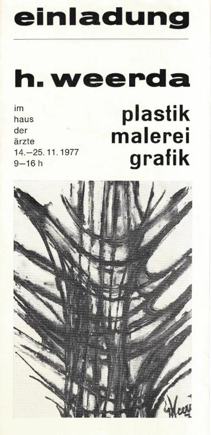 Einladung zur Ausstellung von Hilko Weerda im Haus der Ärzte, Freiburg, 1977