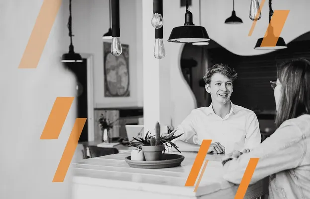 employees talking in a meeting