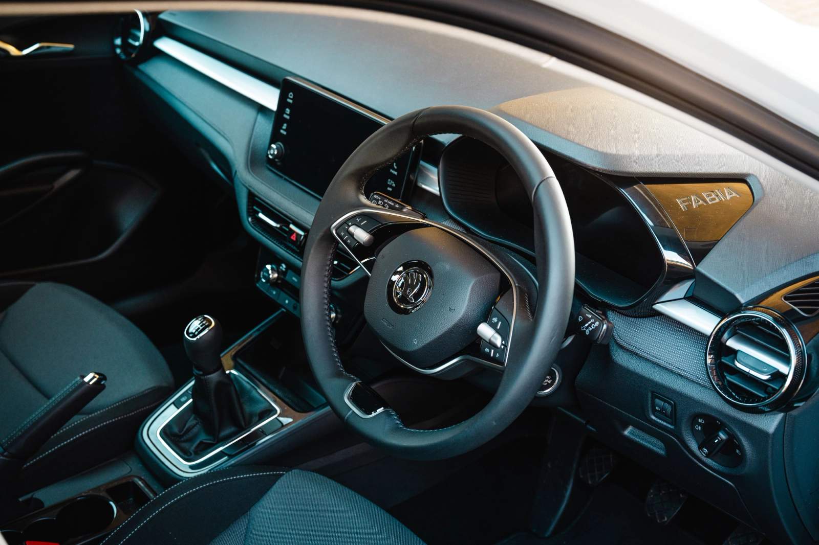 A car's steering wheel