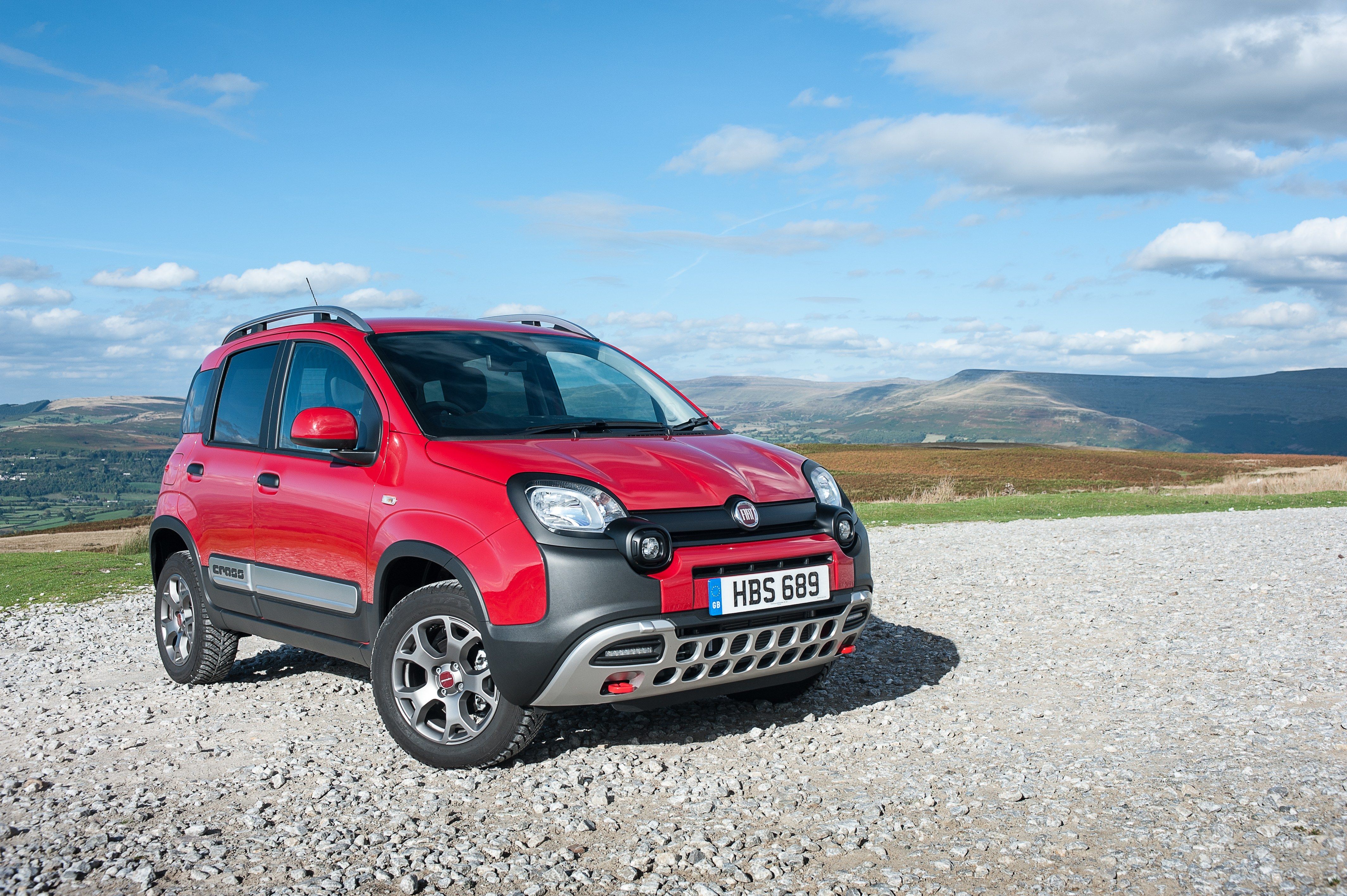 Red Fiat Panda Cross