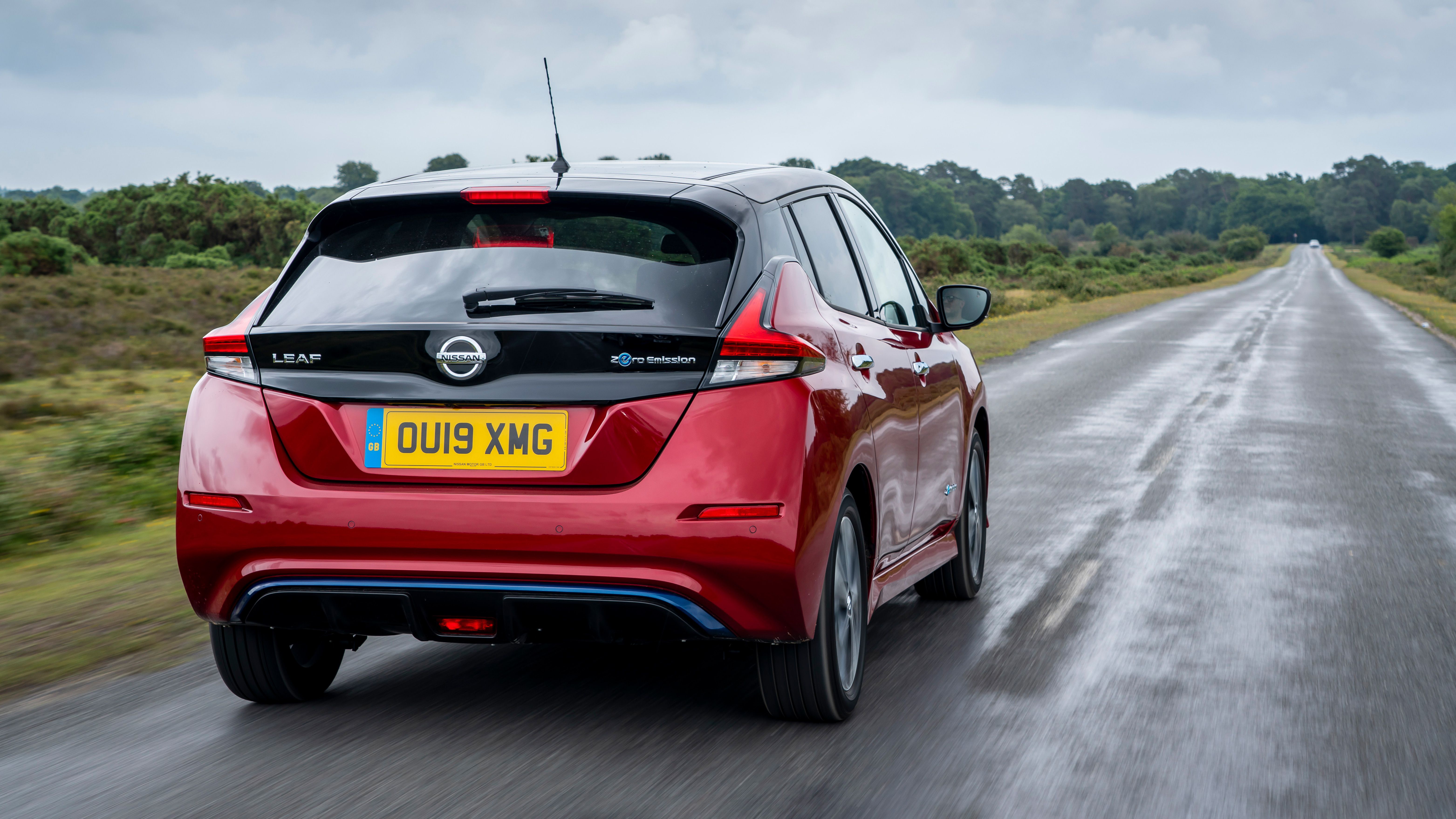 Nissan Leaf driving rear