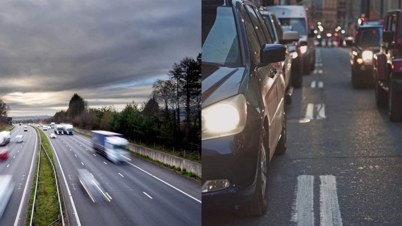 Motorway v city driving