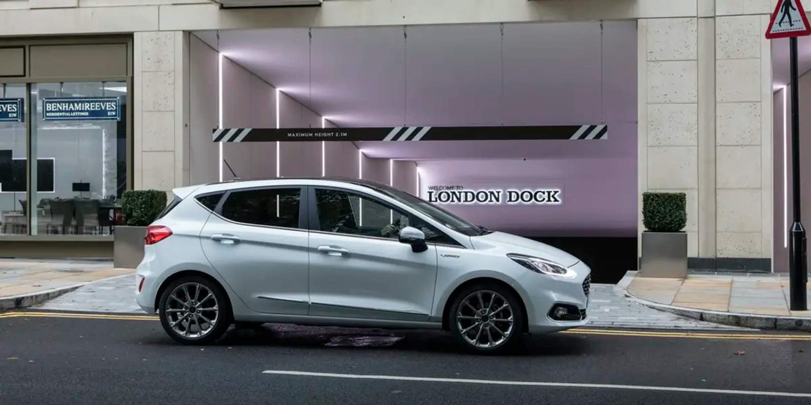 car parked on the road