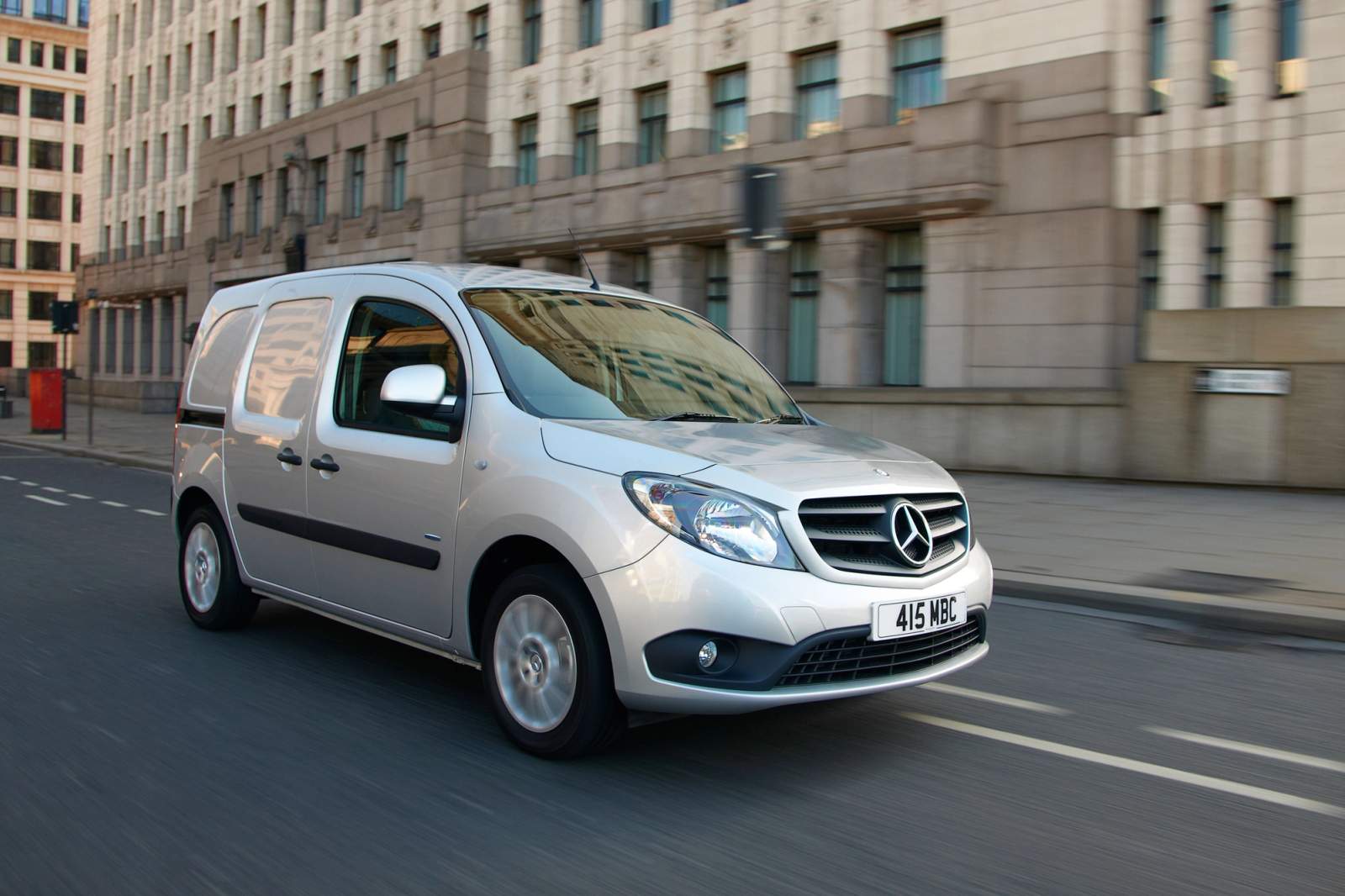 silver van on road