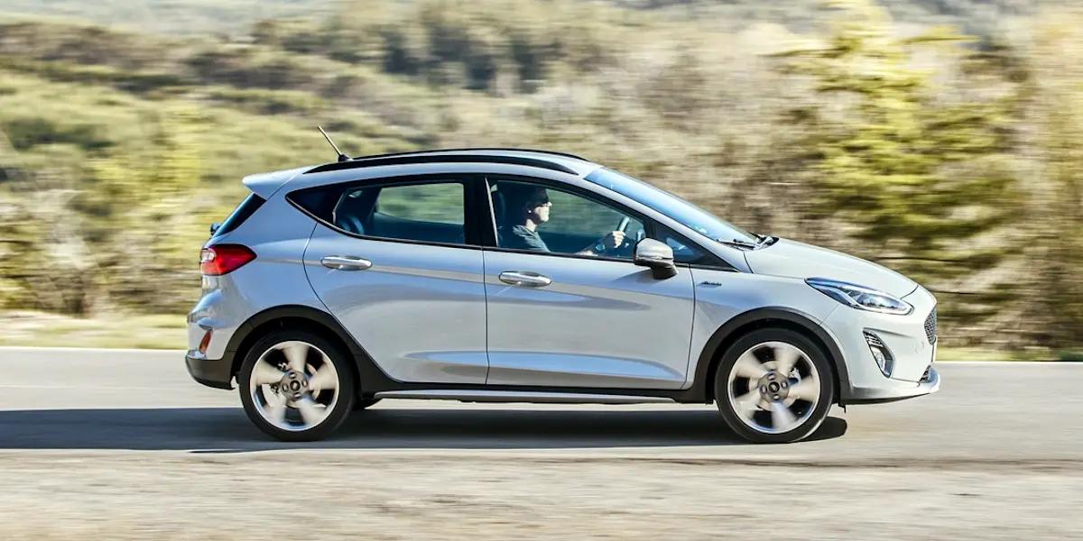 Ford Fiesta driving on the road