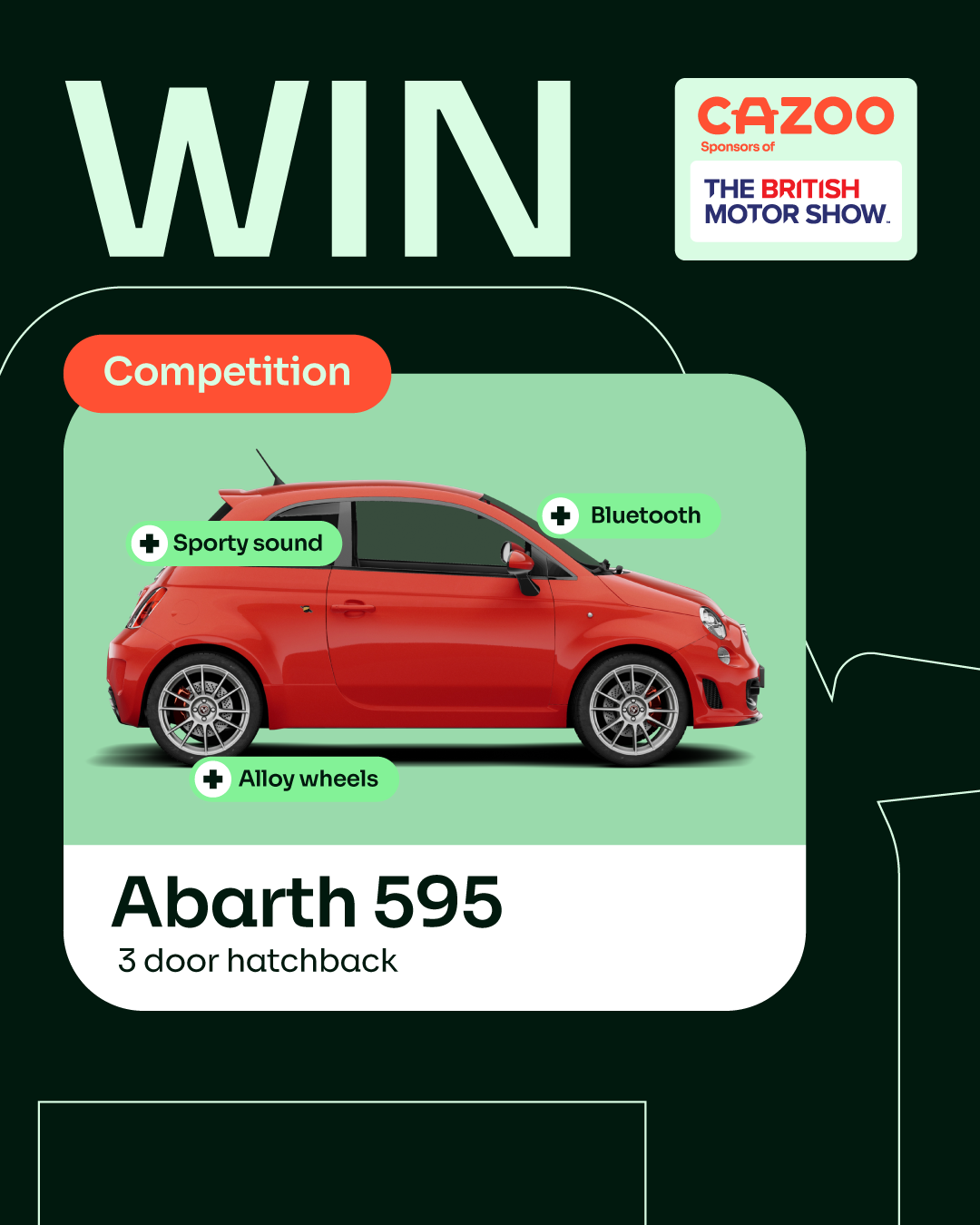 Abarth 595 car competition - red car