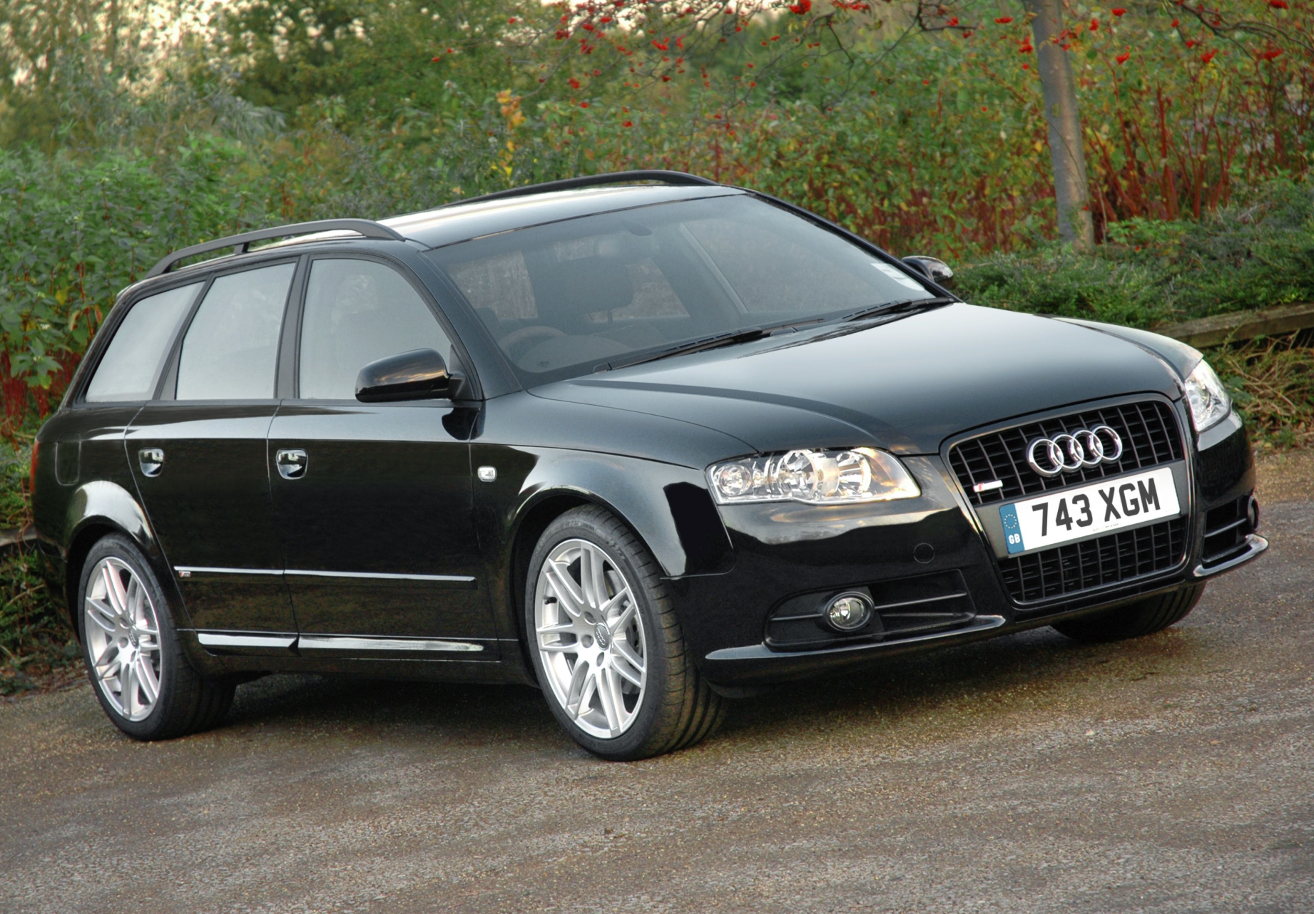 black audi a4
