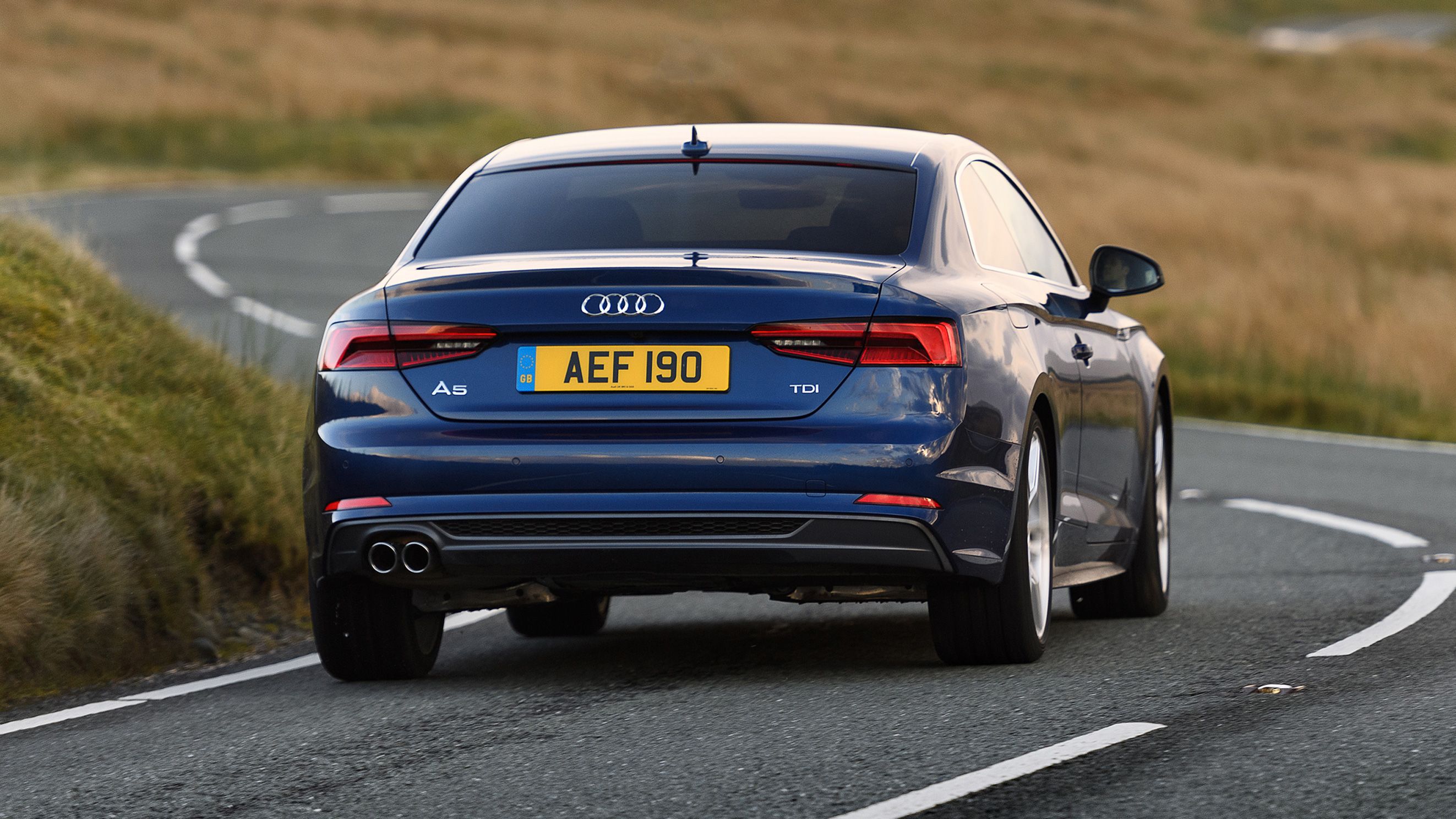 Audi A5 driving rear