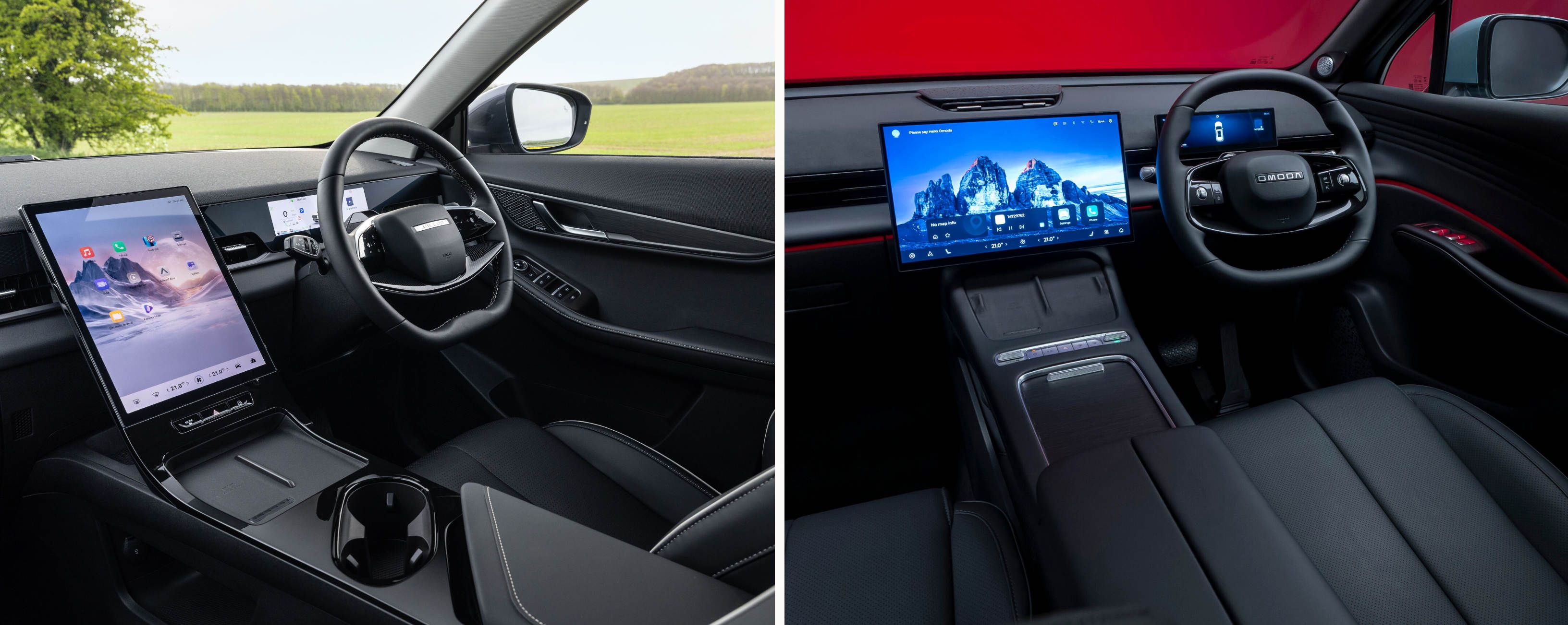 Jaecoo 5 and Omoda 7 interior view
