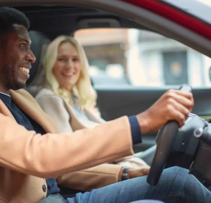 couple inside car