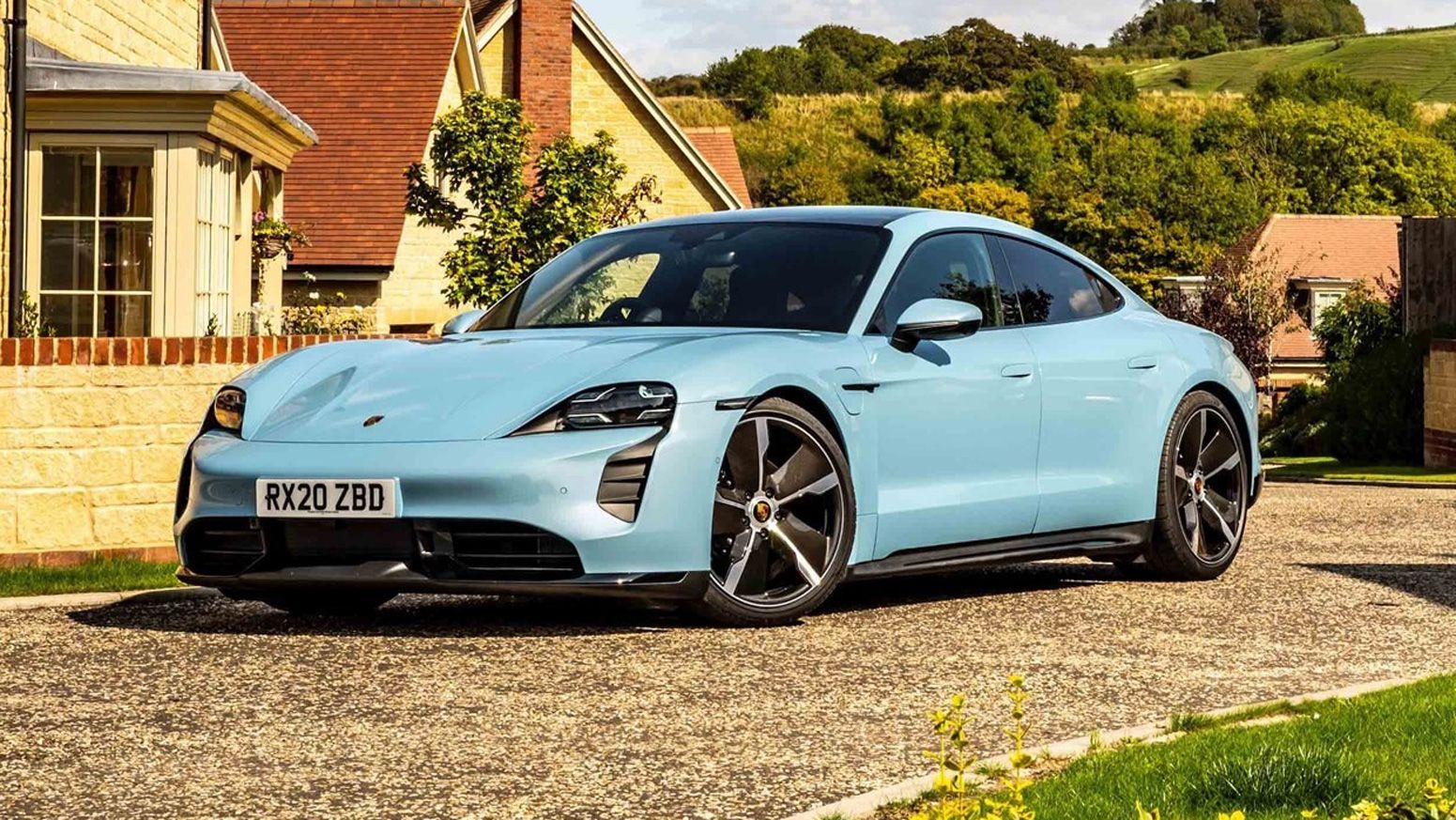 Porsche Taycan front parked