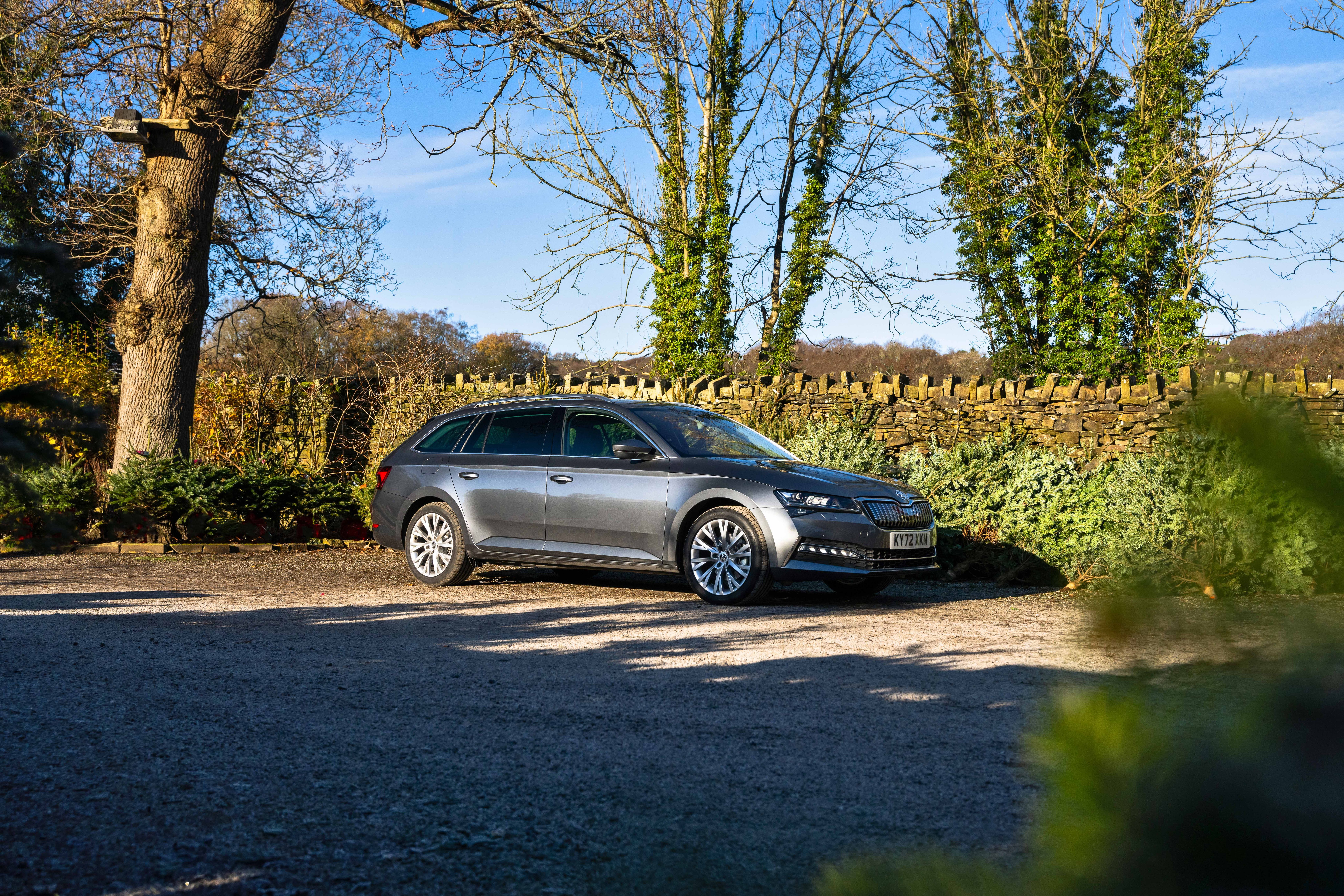 Grey Skoda Superb Estate