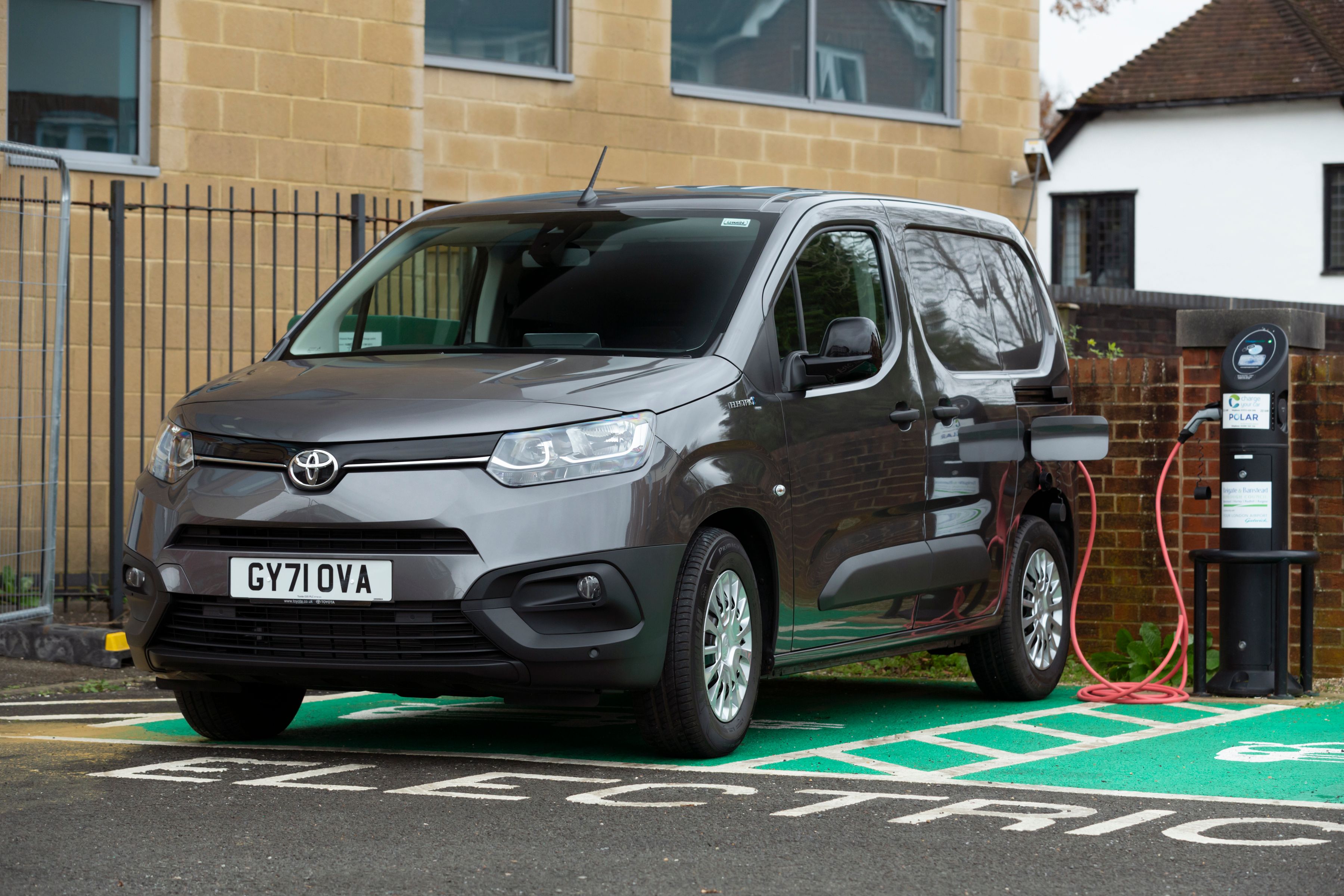Grey Toyota Proace City Electric charging