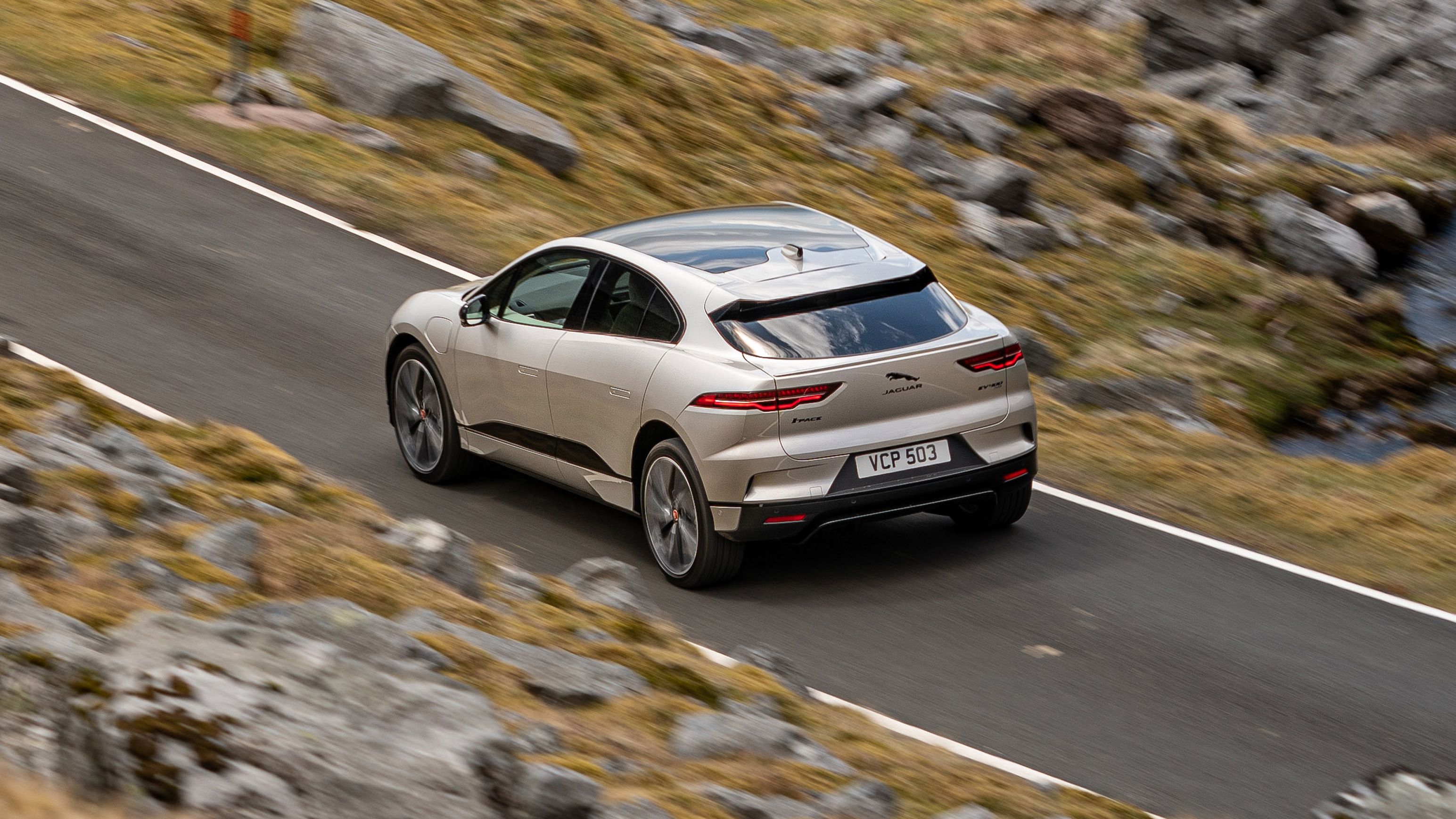 Jaguar I-Pace driving rear