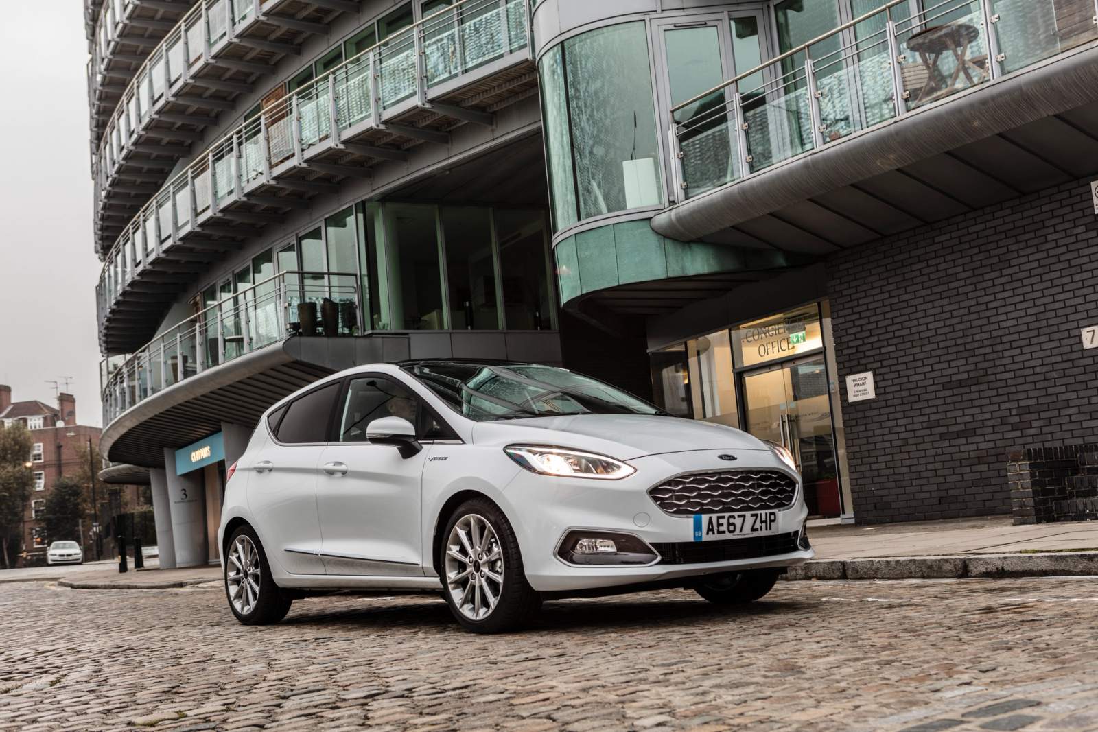 White Ford Fiesta