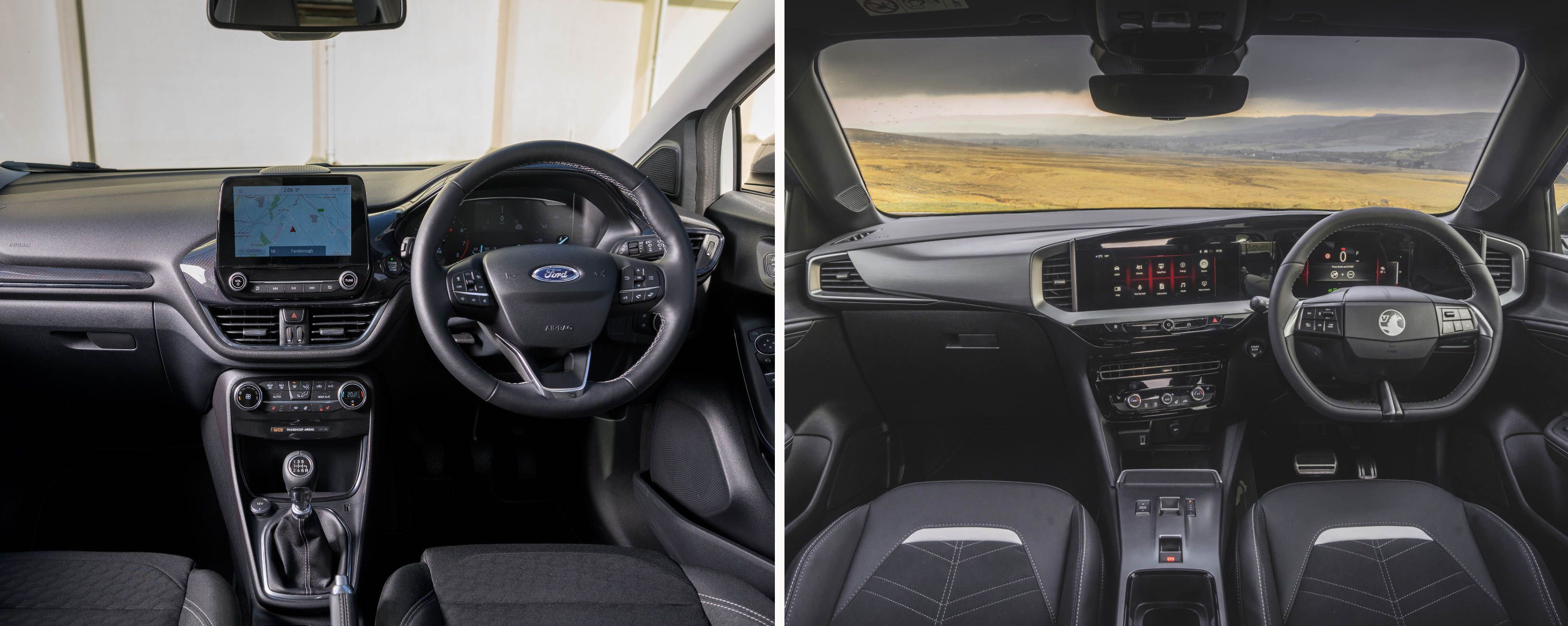 Ford Puma and Vauxhall Mokka interiors