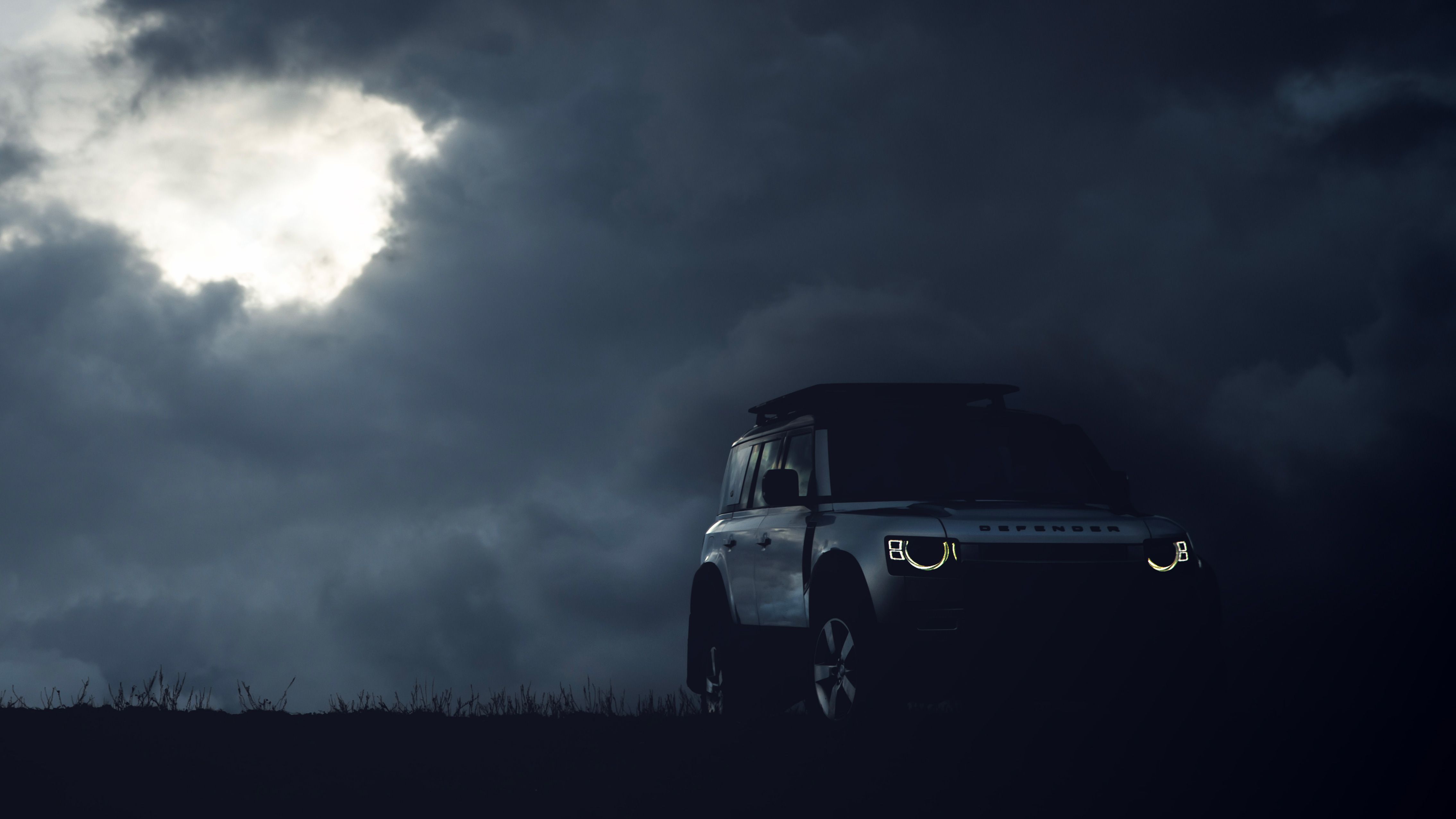 Land Rover Defender dark and moody