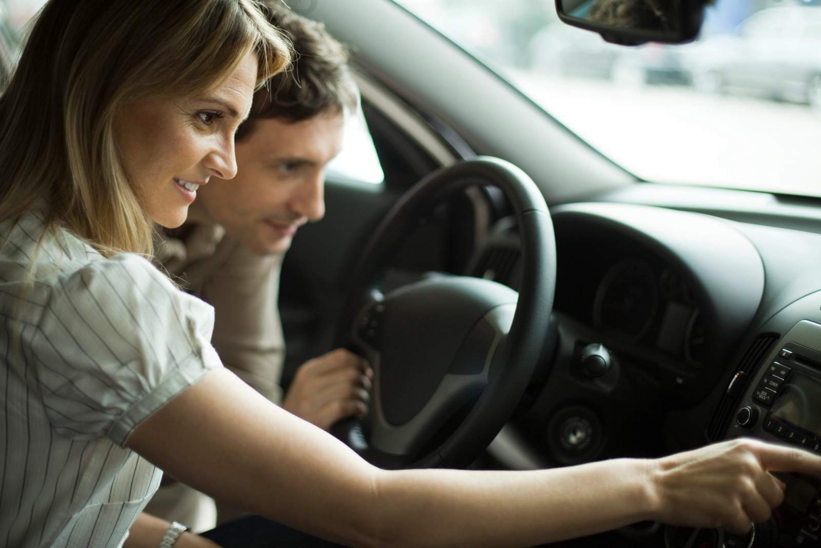 people in car