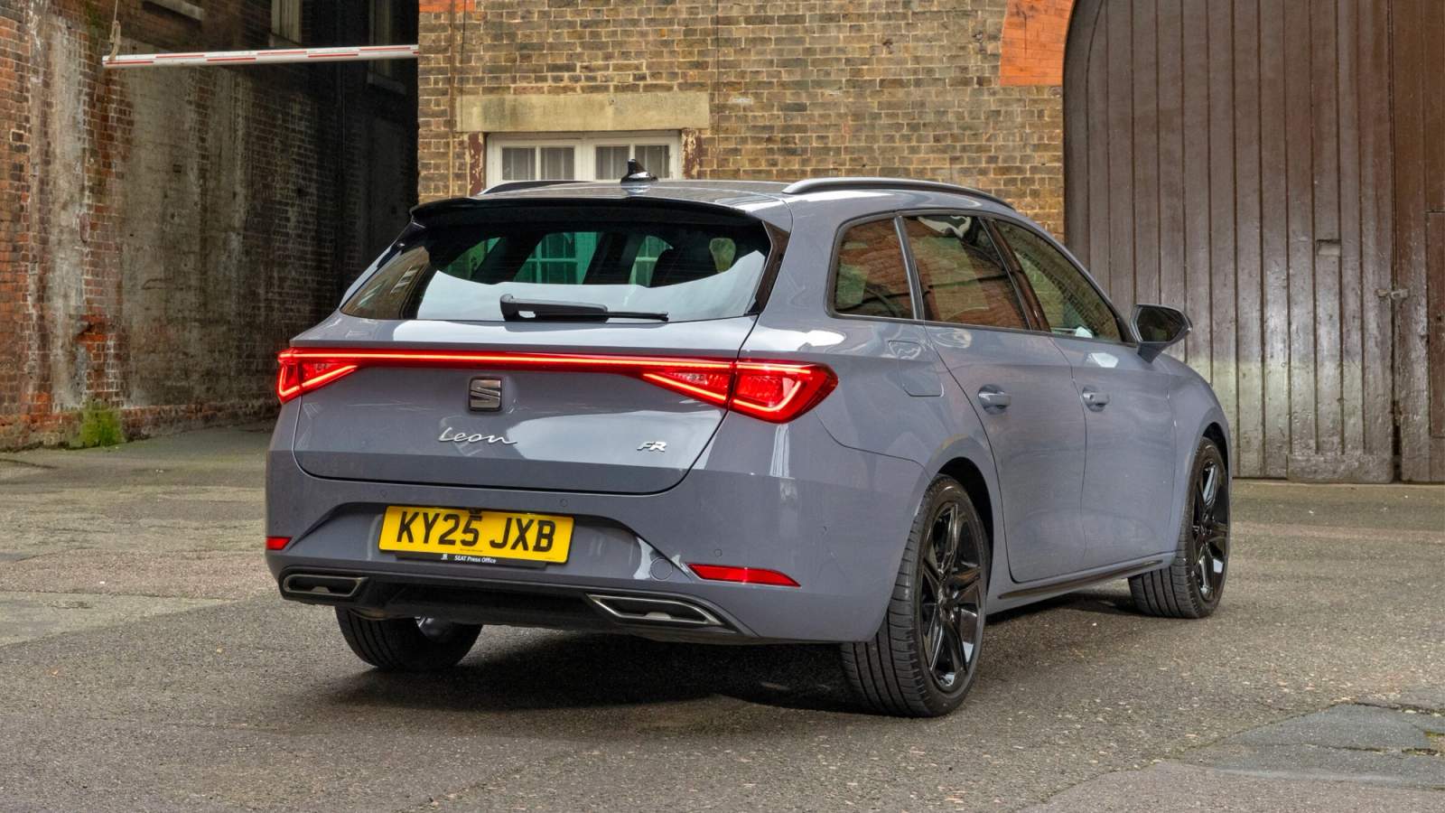 Grey SEAT Leon Estate parked