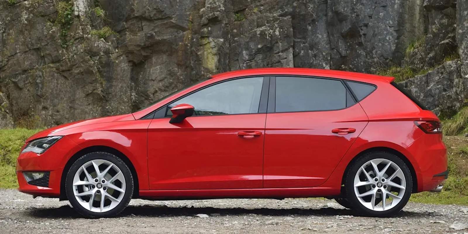 red car parked