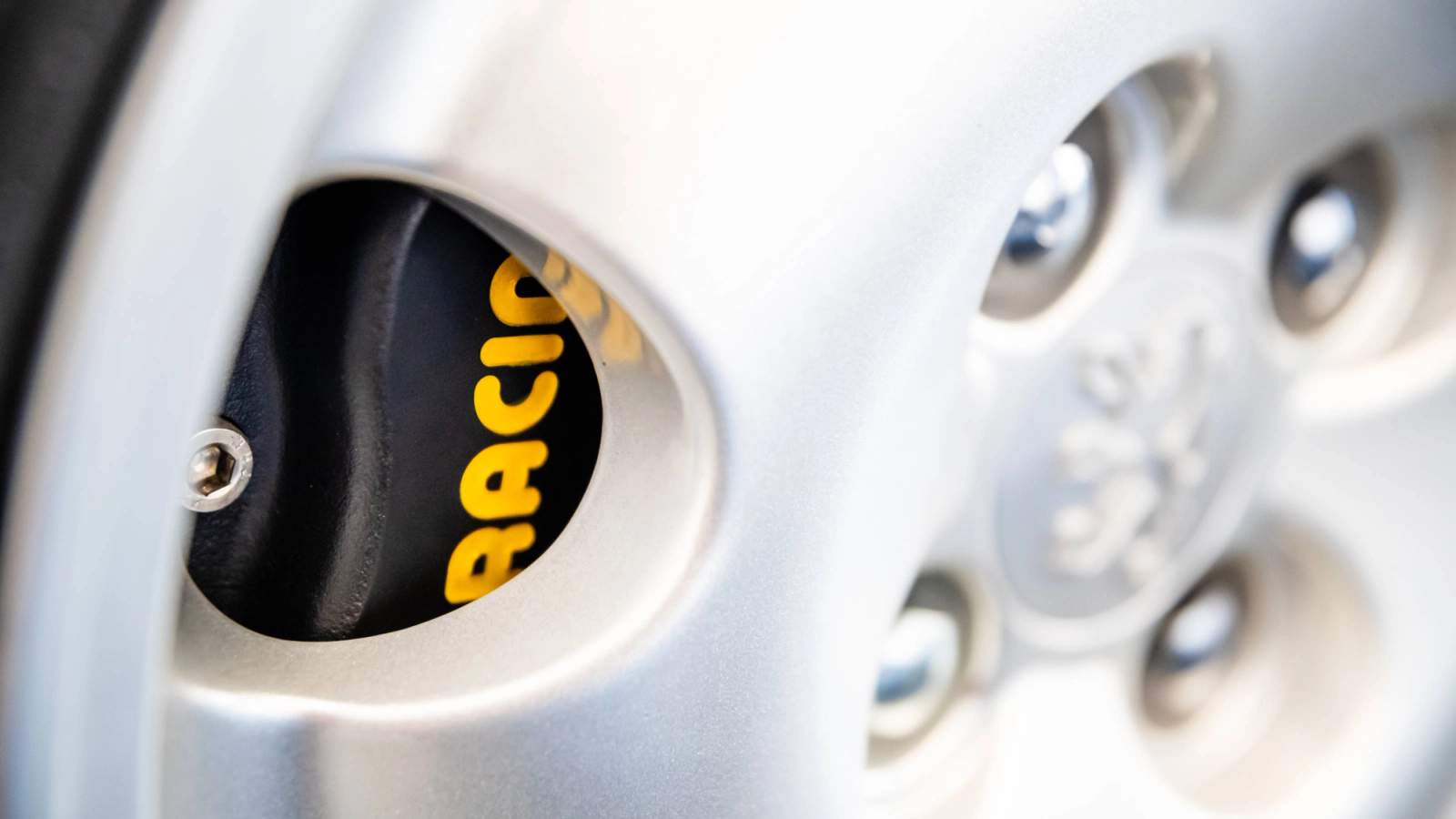 AP Racing brakes fitted behind a Peugeot alloy wheel
