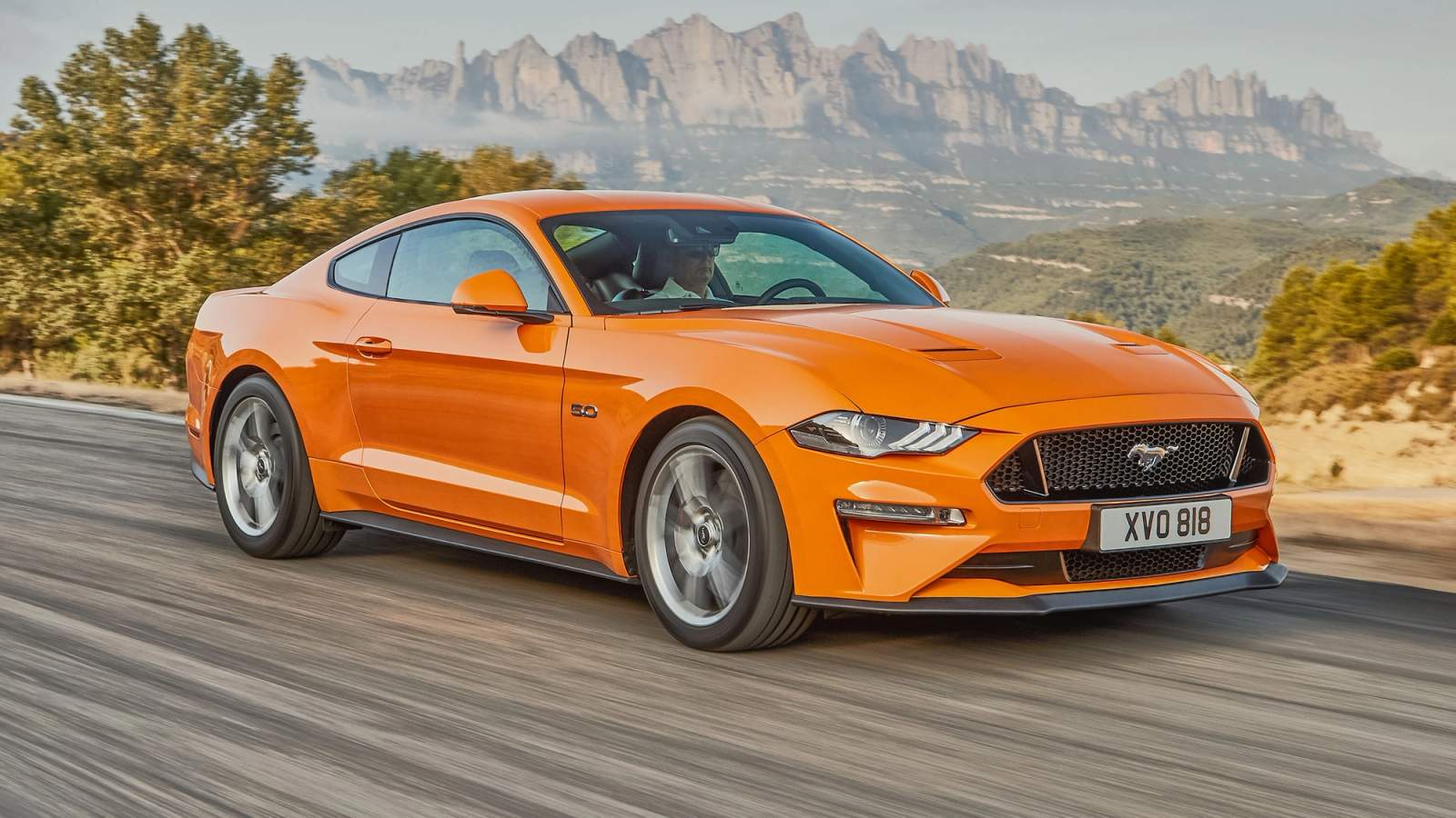 Ford Mustang front driving
