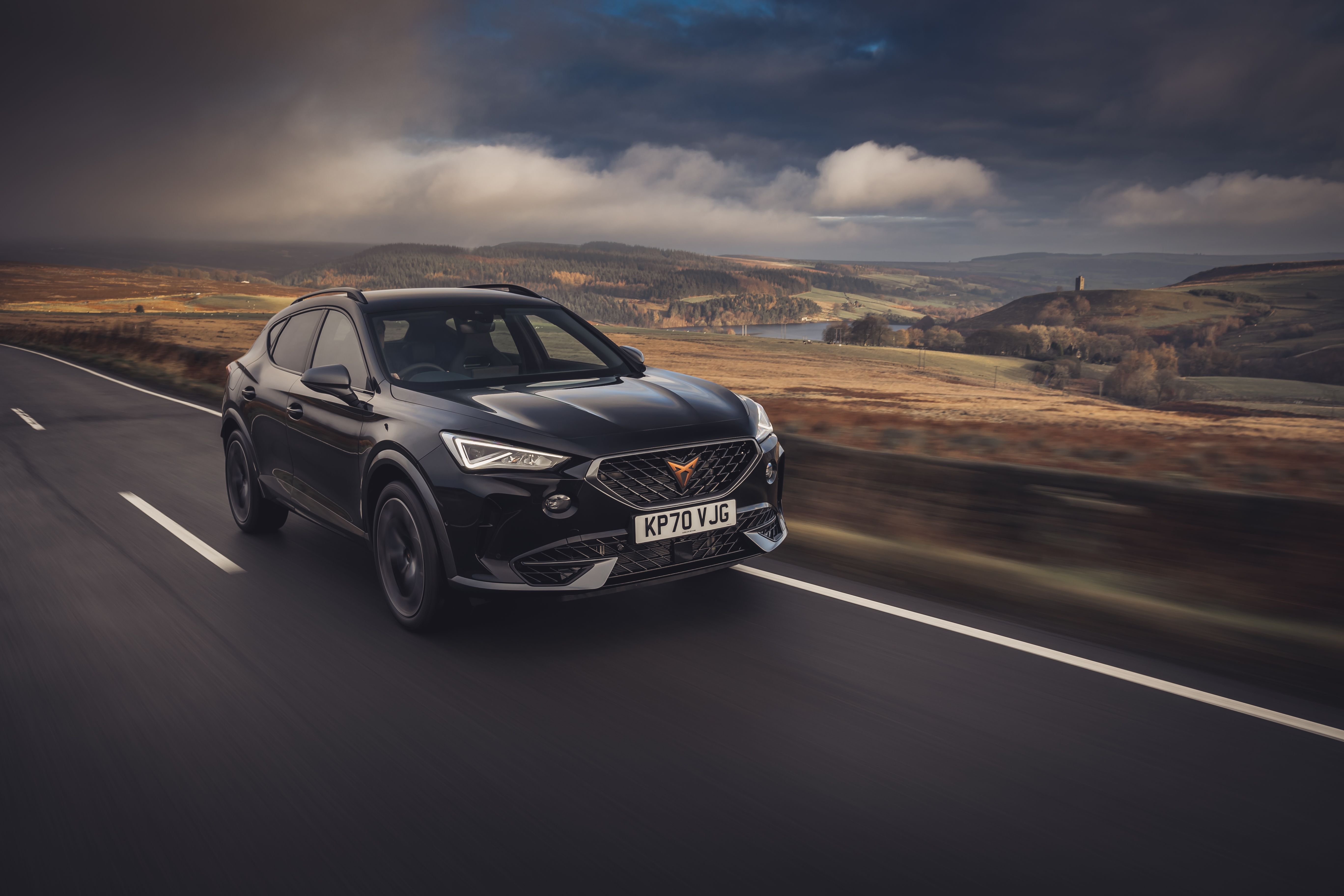 Black Cupra Formentor driving