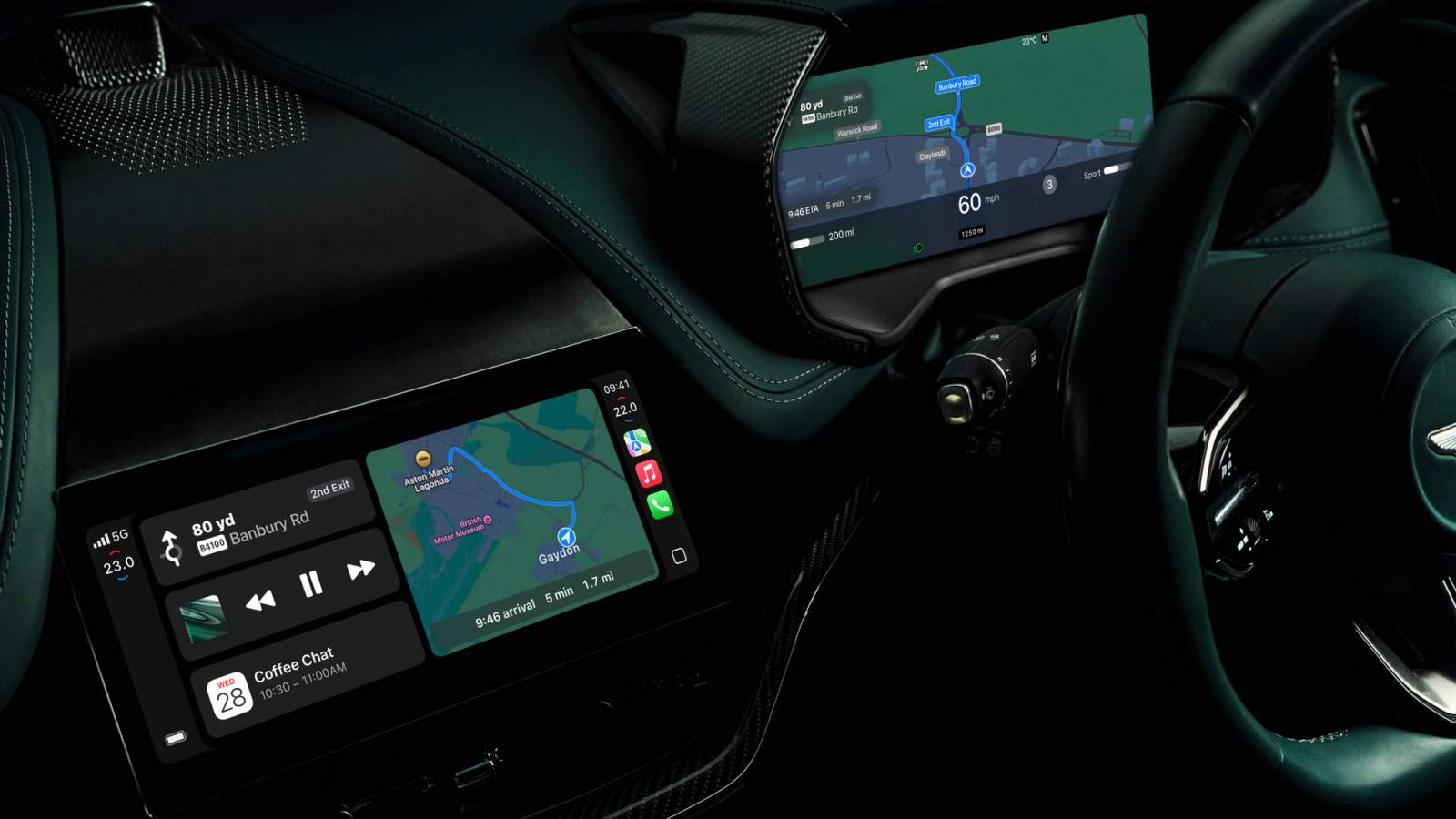 Aston Martin with CarPlay Ultra