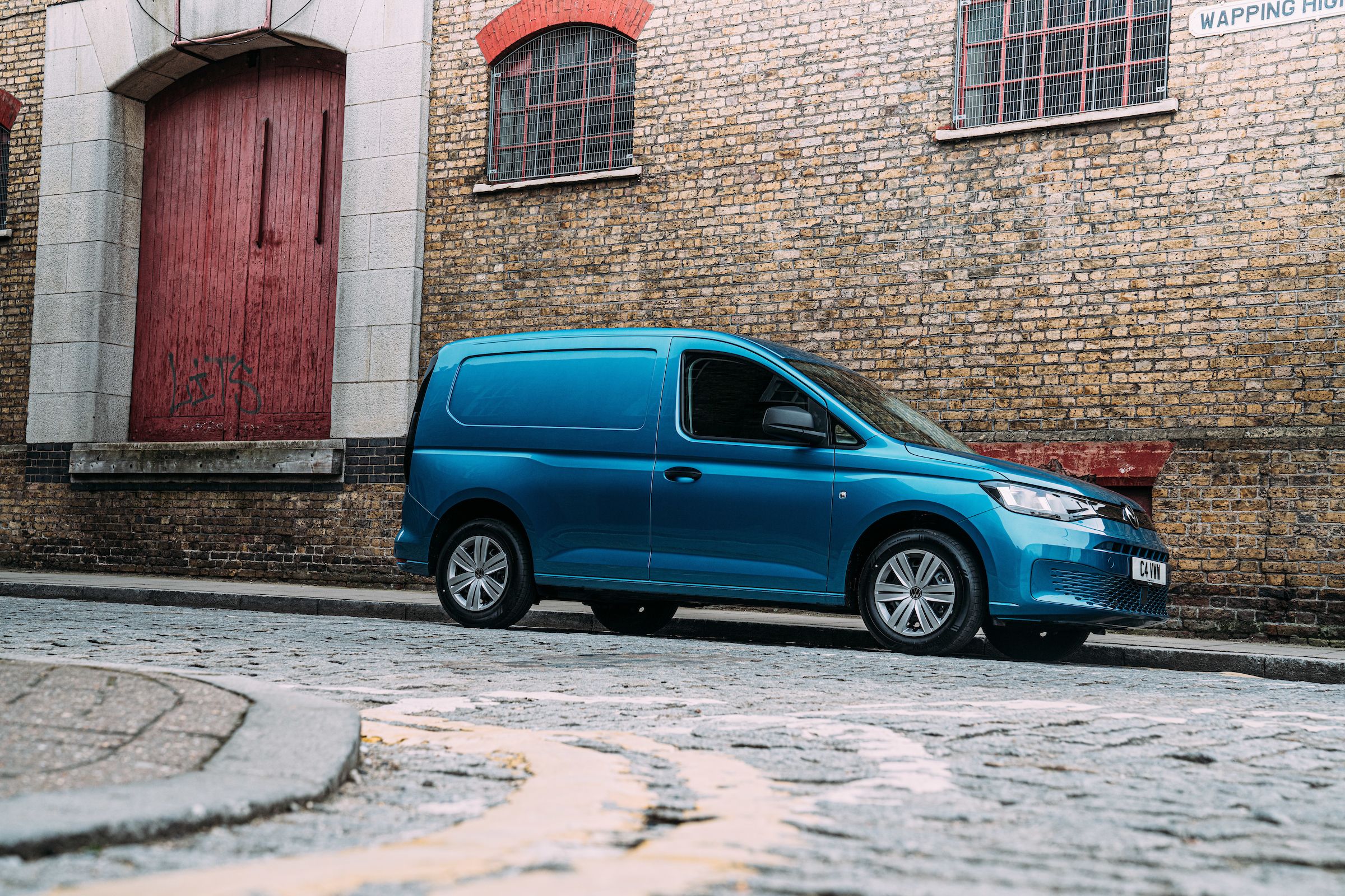 Blue Volkswagen Caddy Cargo 