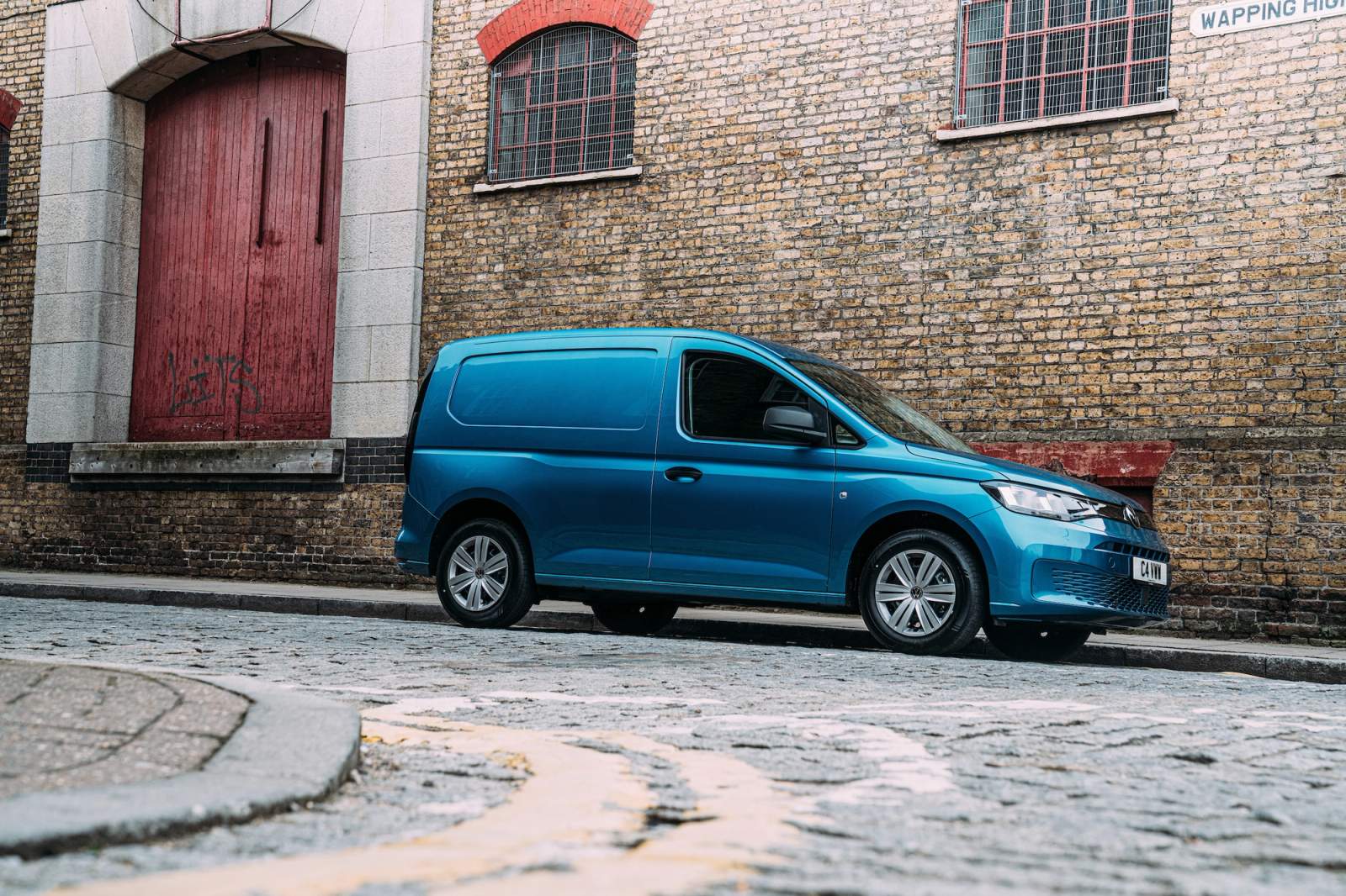 Blue Volkswagen Caddy Cargo