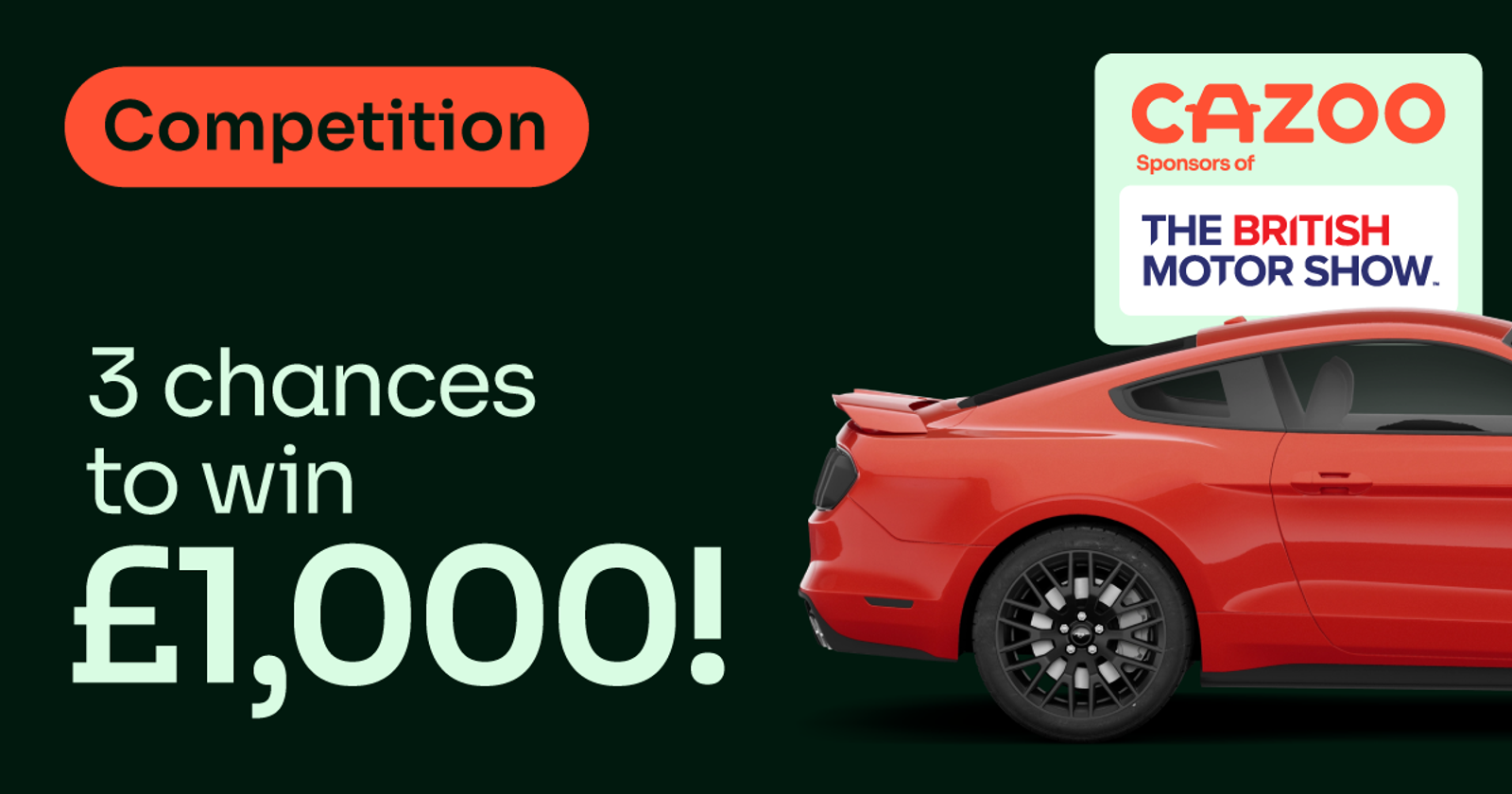 Cazoo - win £1,000 competition