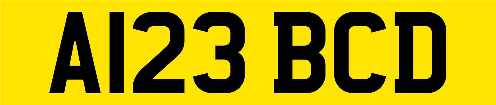 UK number plate old system example