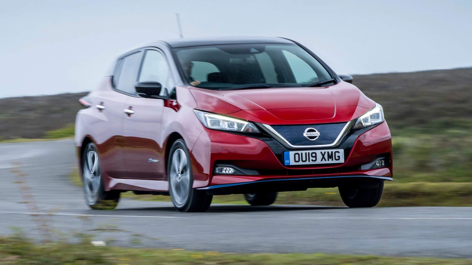 Nissan Leaf driving