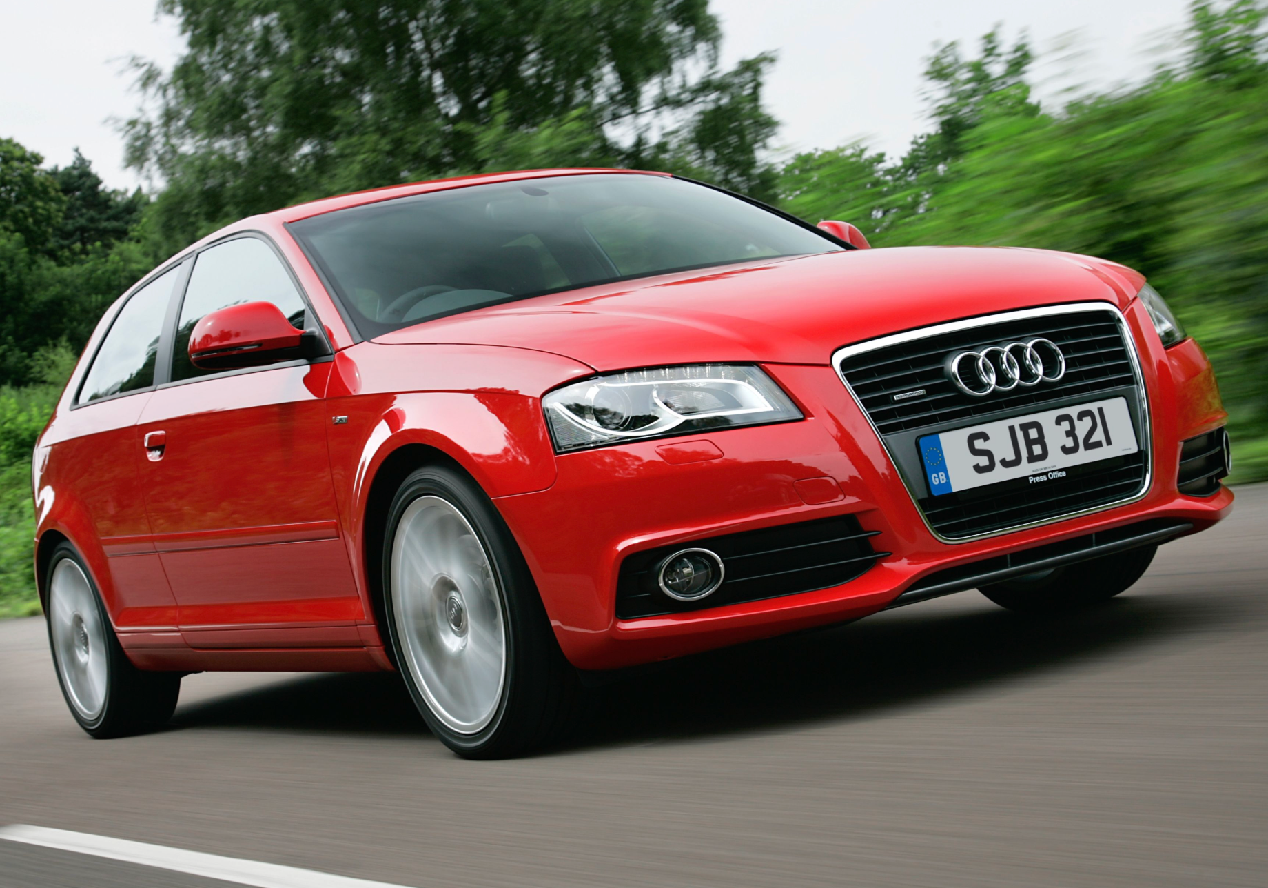 red audi a3