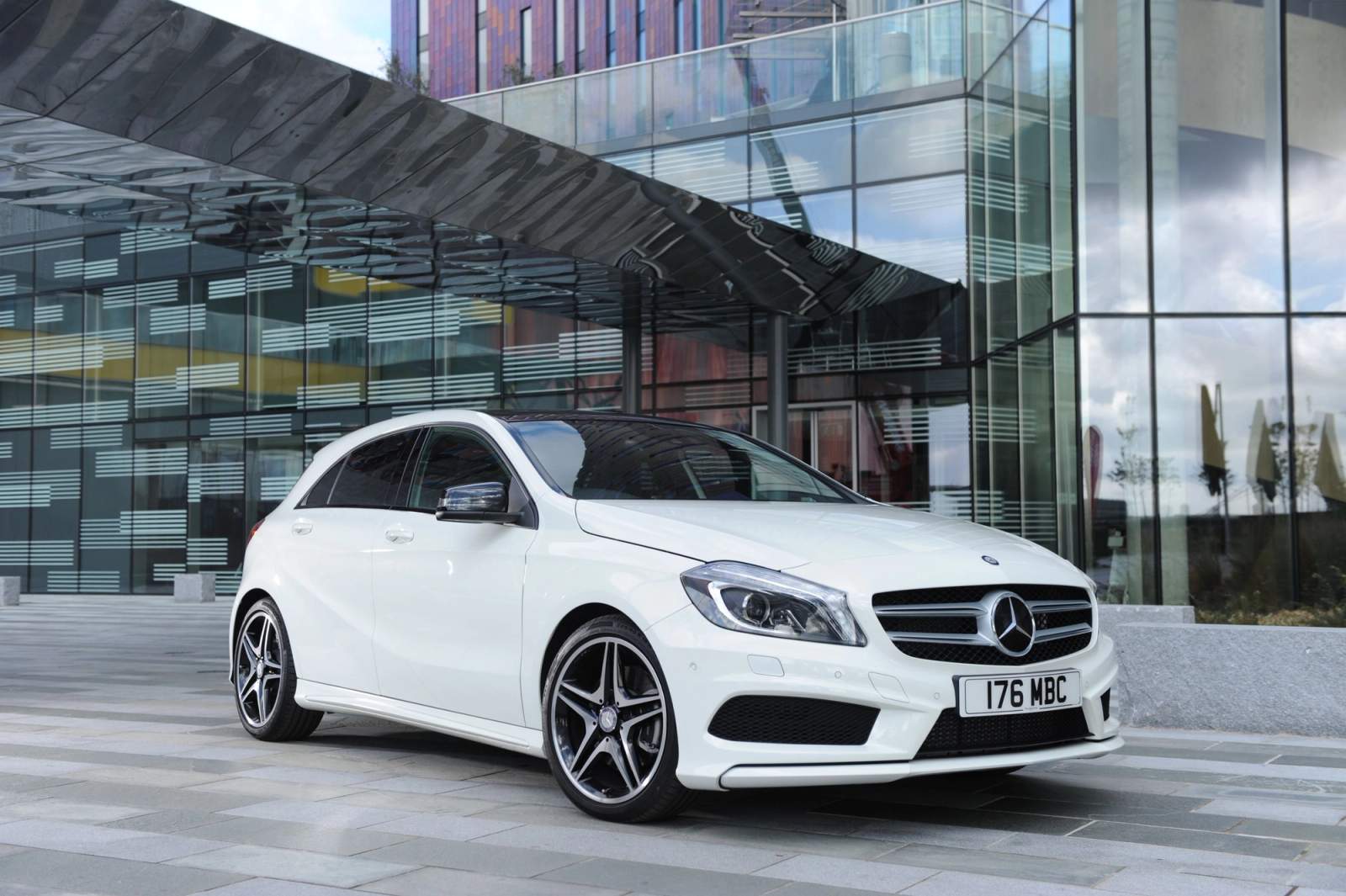 white car parked