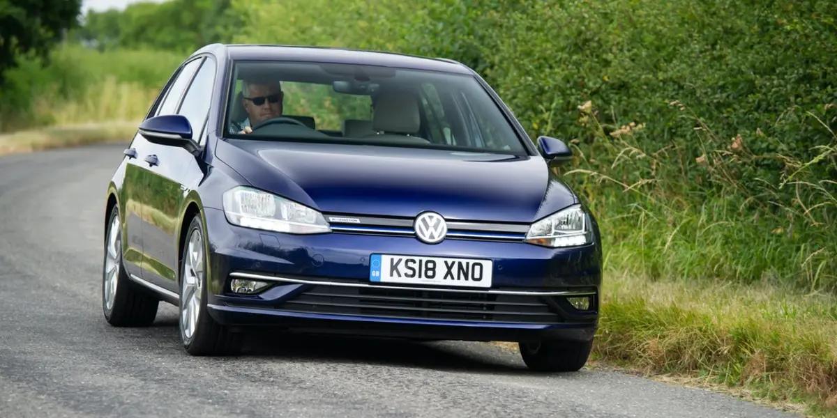 Volkswagen Golf driving on the road