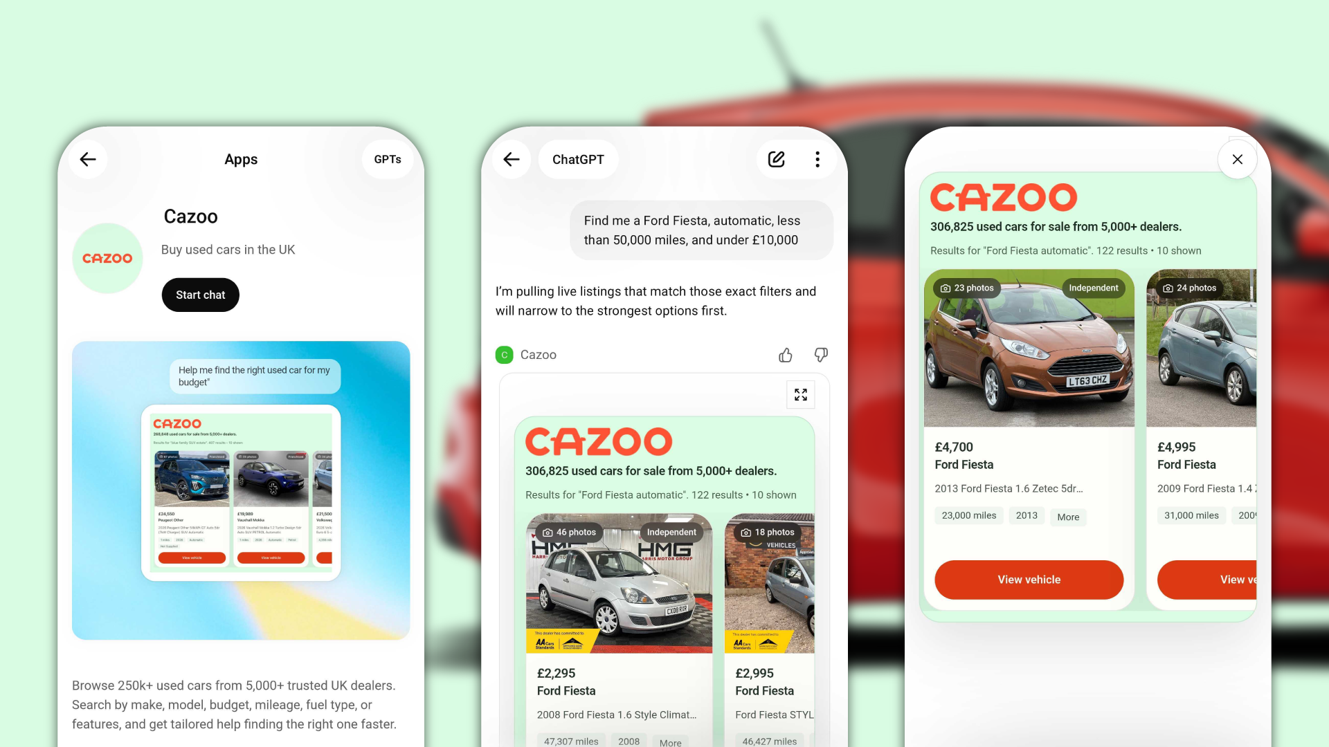 Cazoo now in ChatGPT