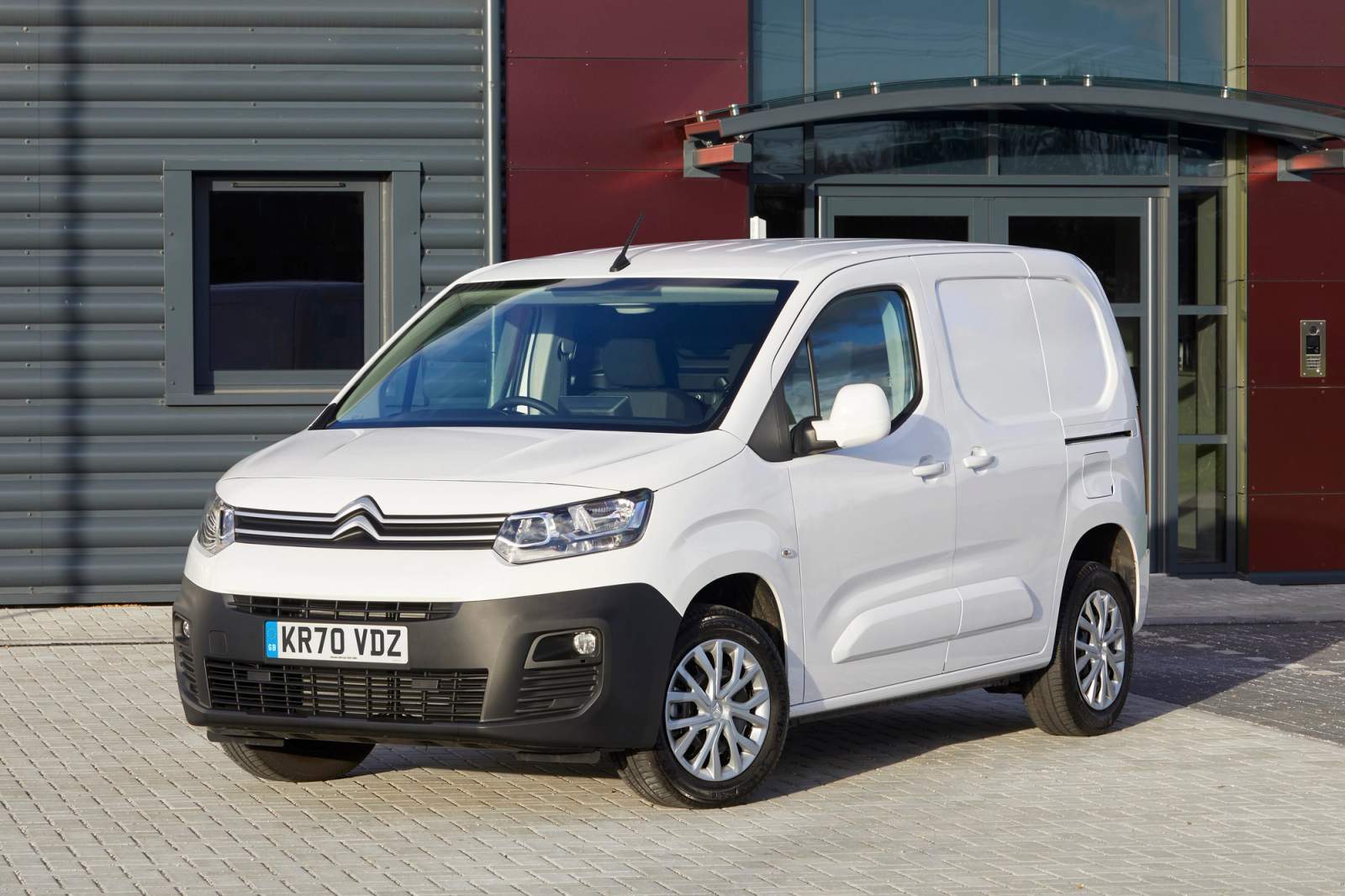 white van parked