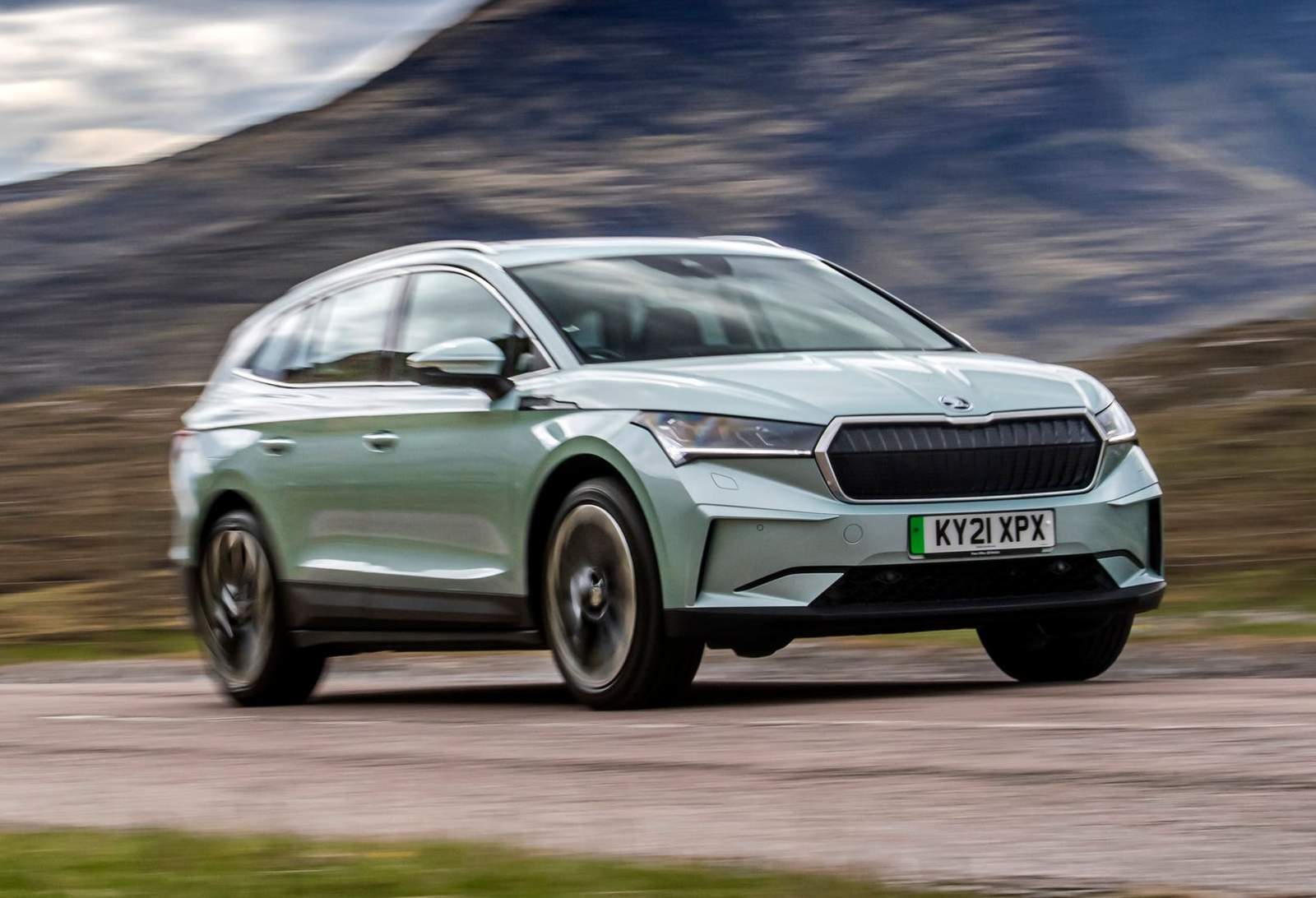 Skoda Enyaq driving