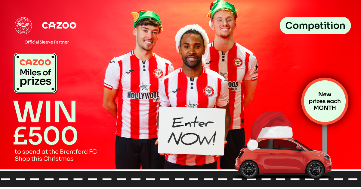 Win with Cazoo and Brentford FC - December competition