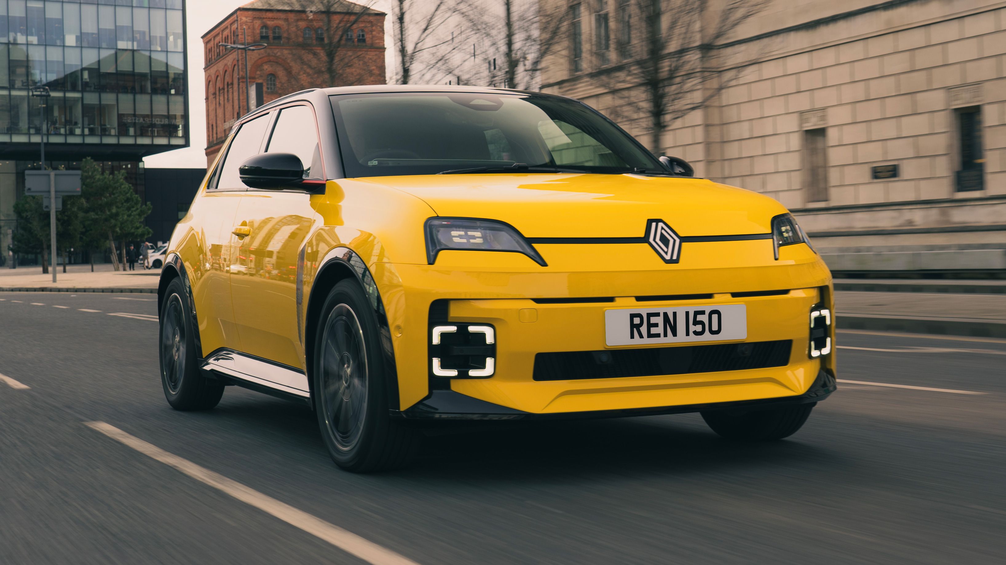 Renault 5 EV front quarter driving