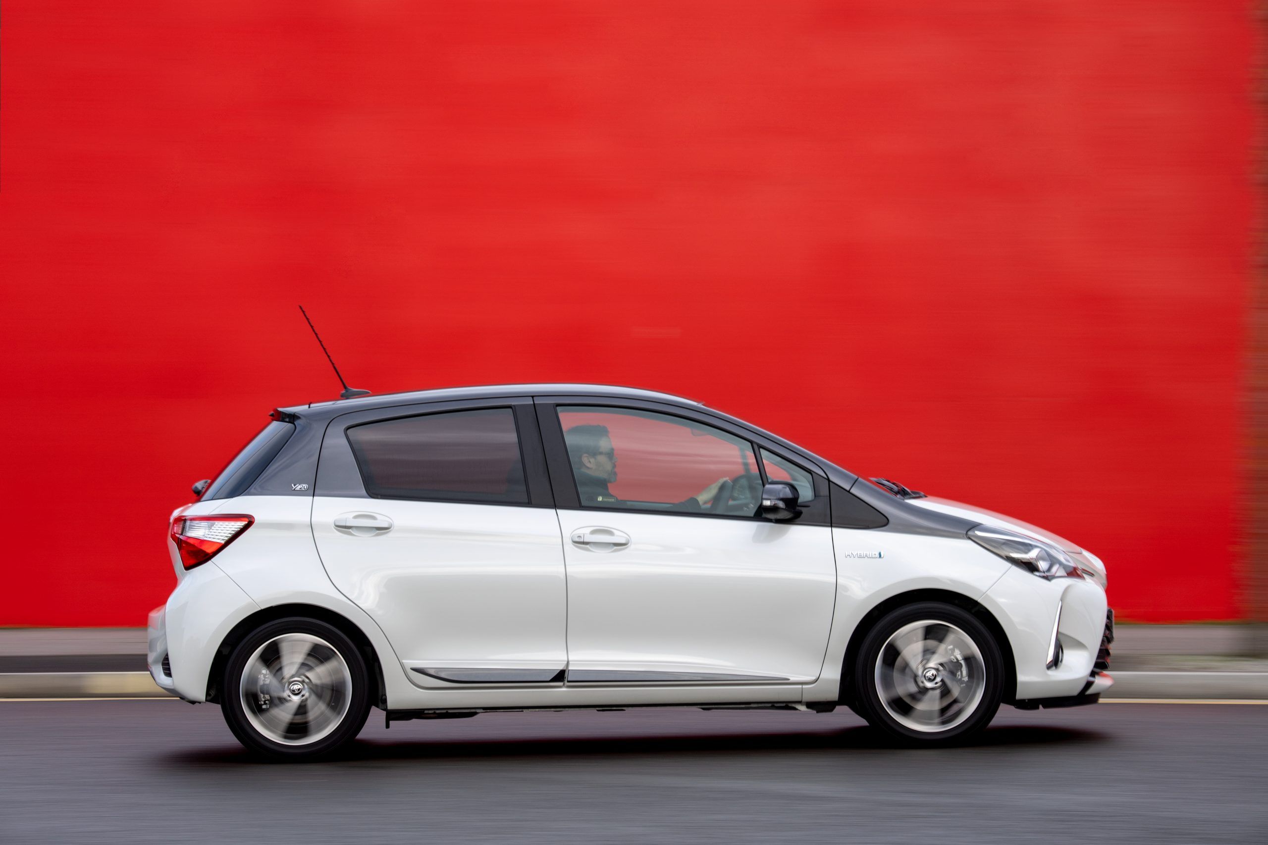 Toyota Yaris side driving