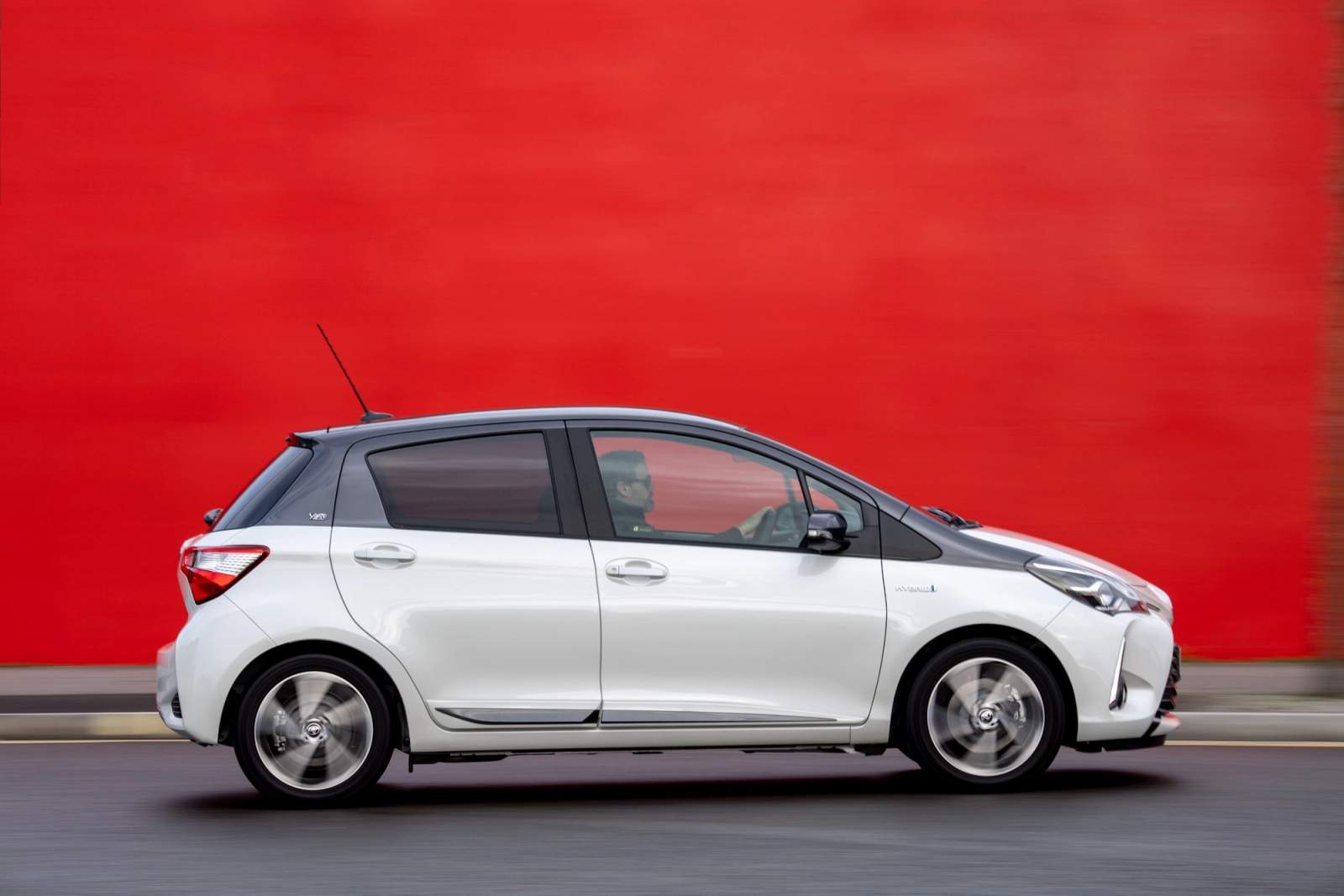 Toyota Yaris side driving