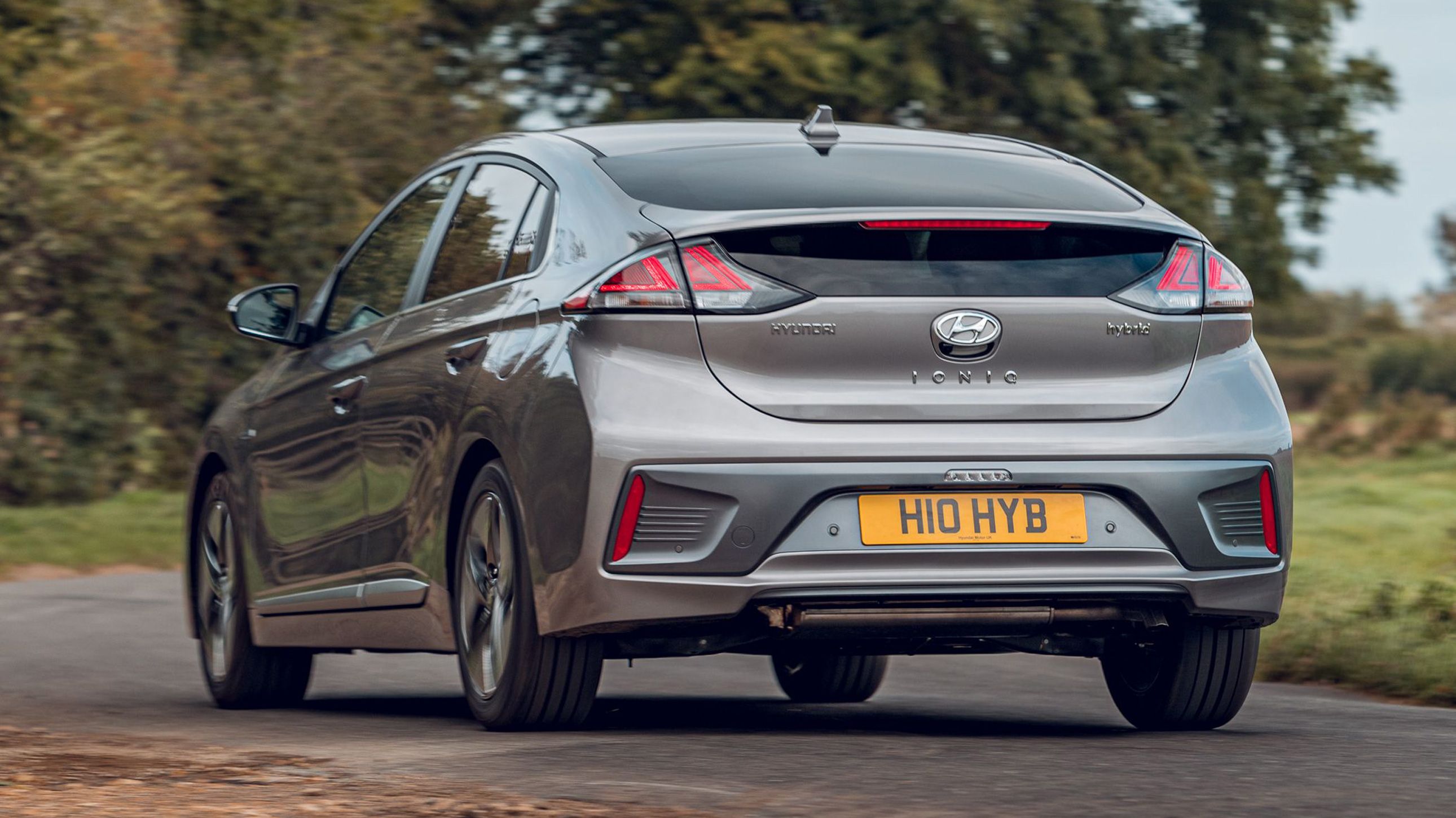 Hyundai Ioniq rear driving