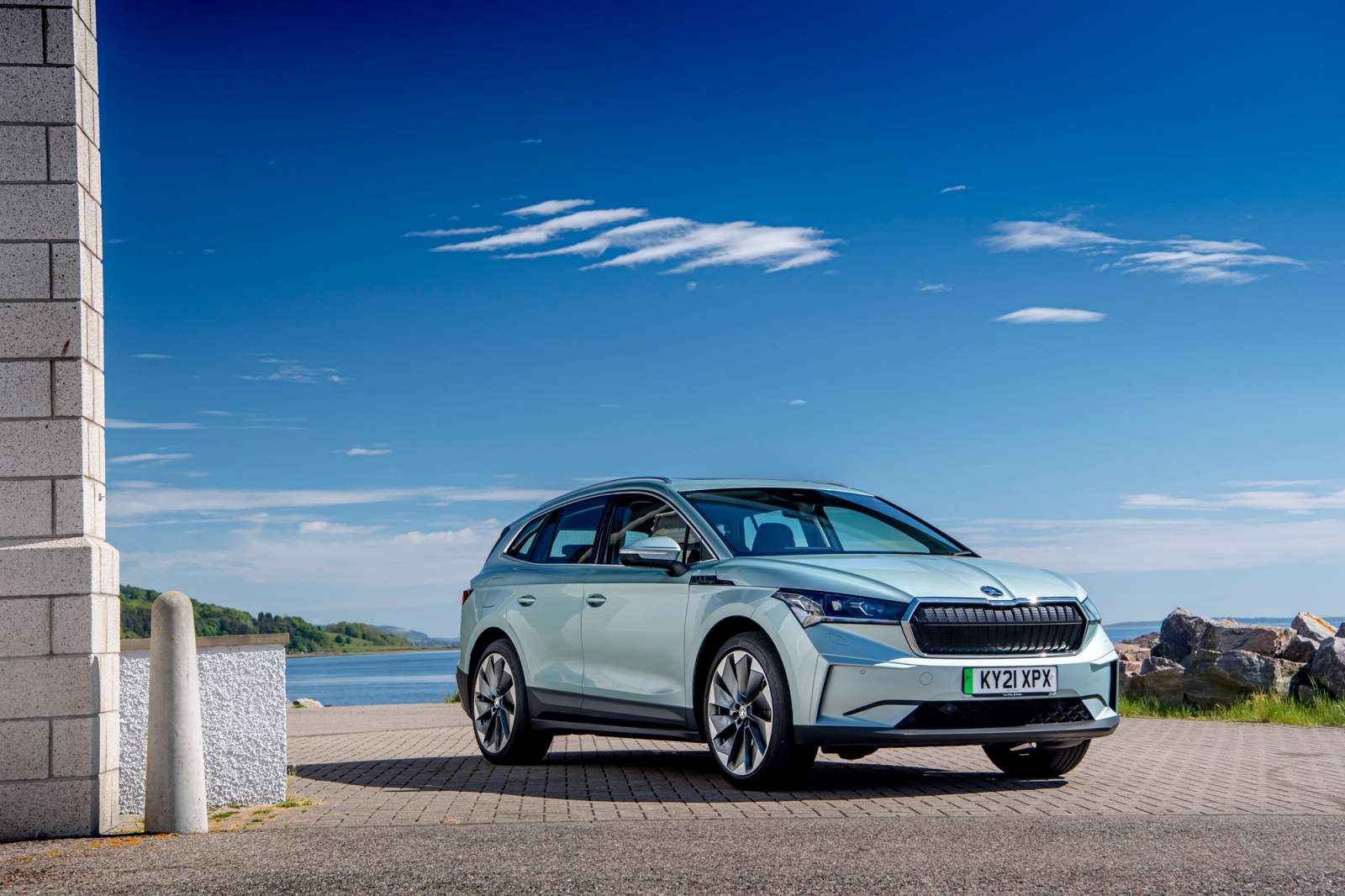 Green Skoda Enyaq